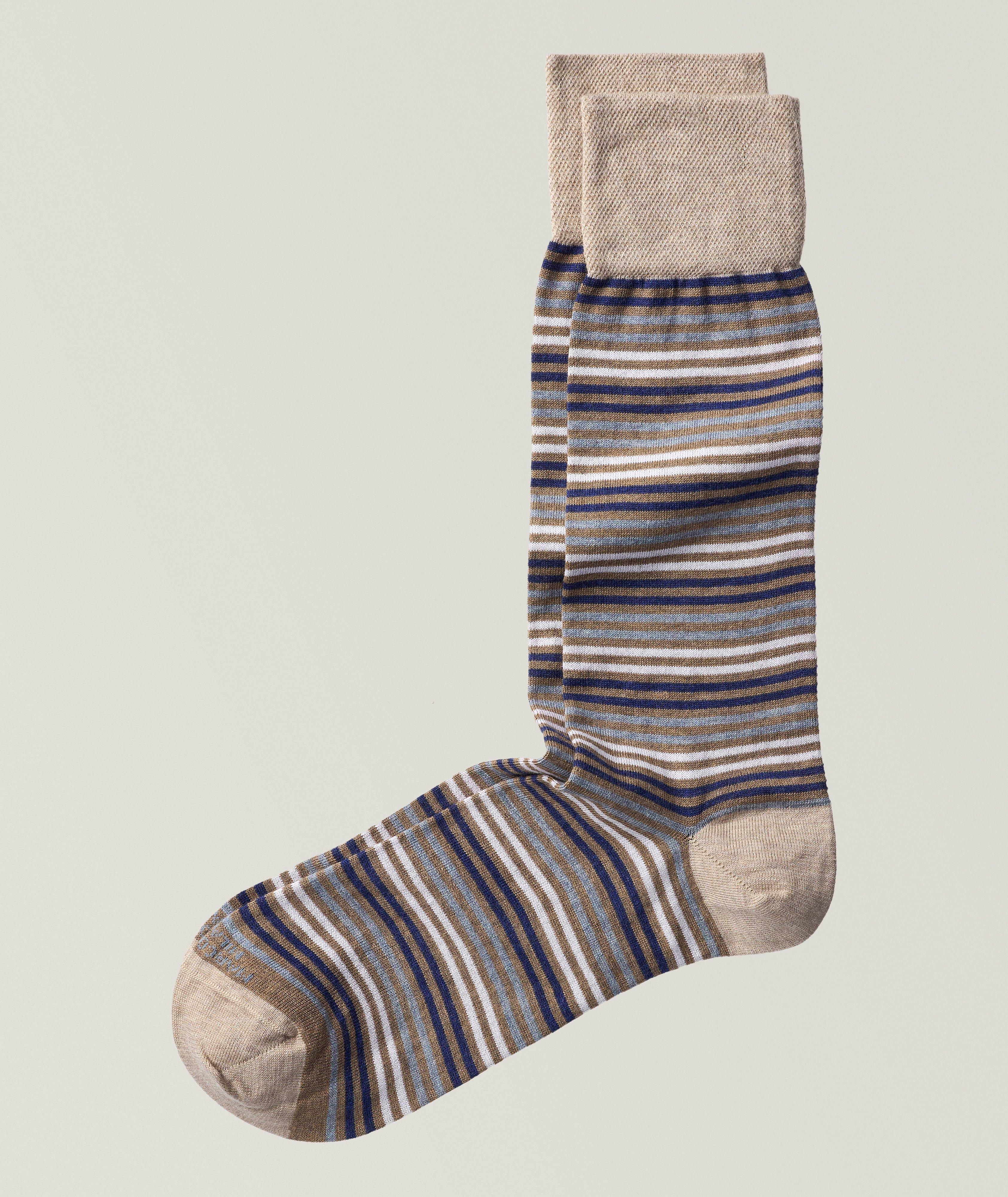 Simple Stripe Pima Socks image 0