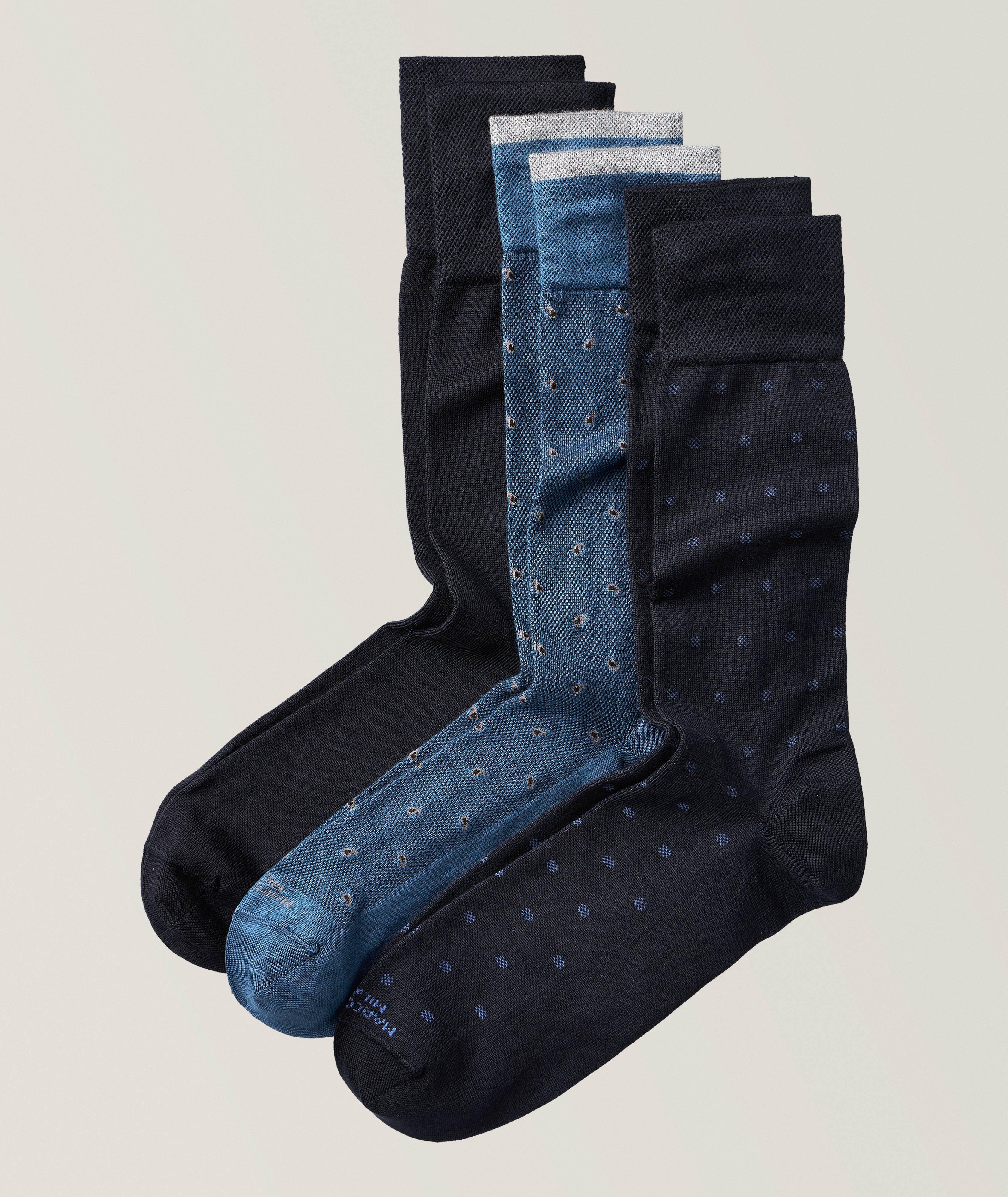 MAR NVY ASSORTED MOUSSE OF MODAL SOCK JEWEL 3PK image 0