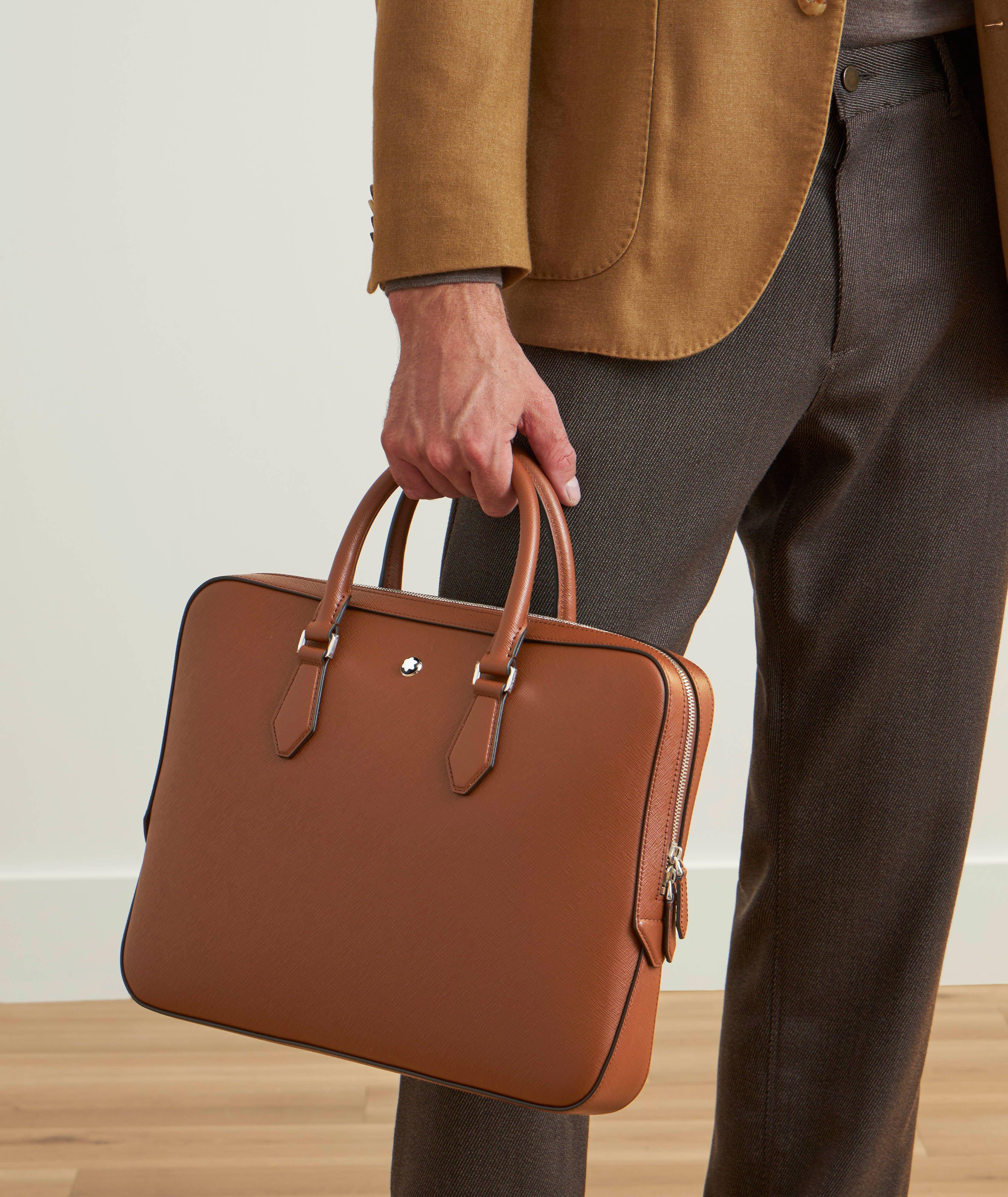 Sartorial Leather Thin Briefcase image 4