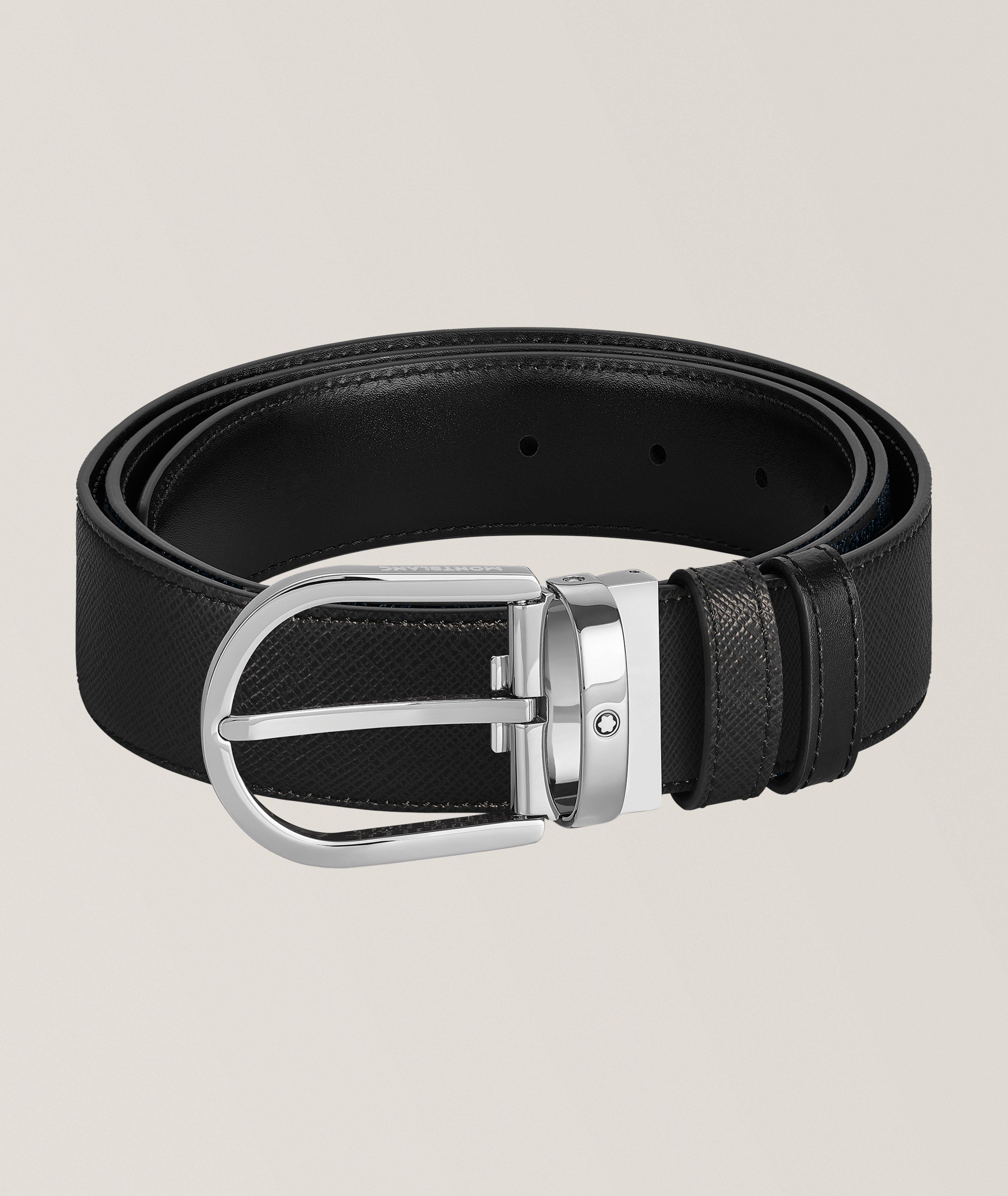 Ceinture réversible en cuir boucle fer à cheval image 0