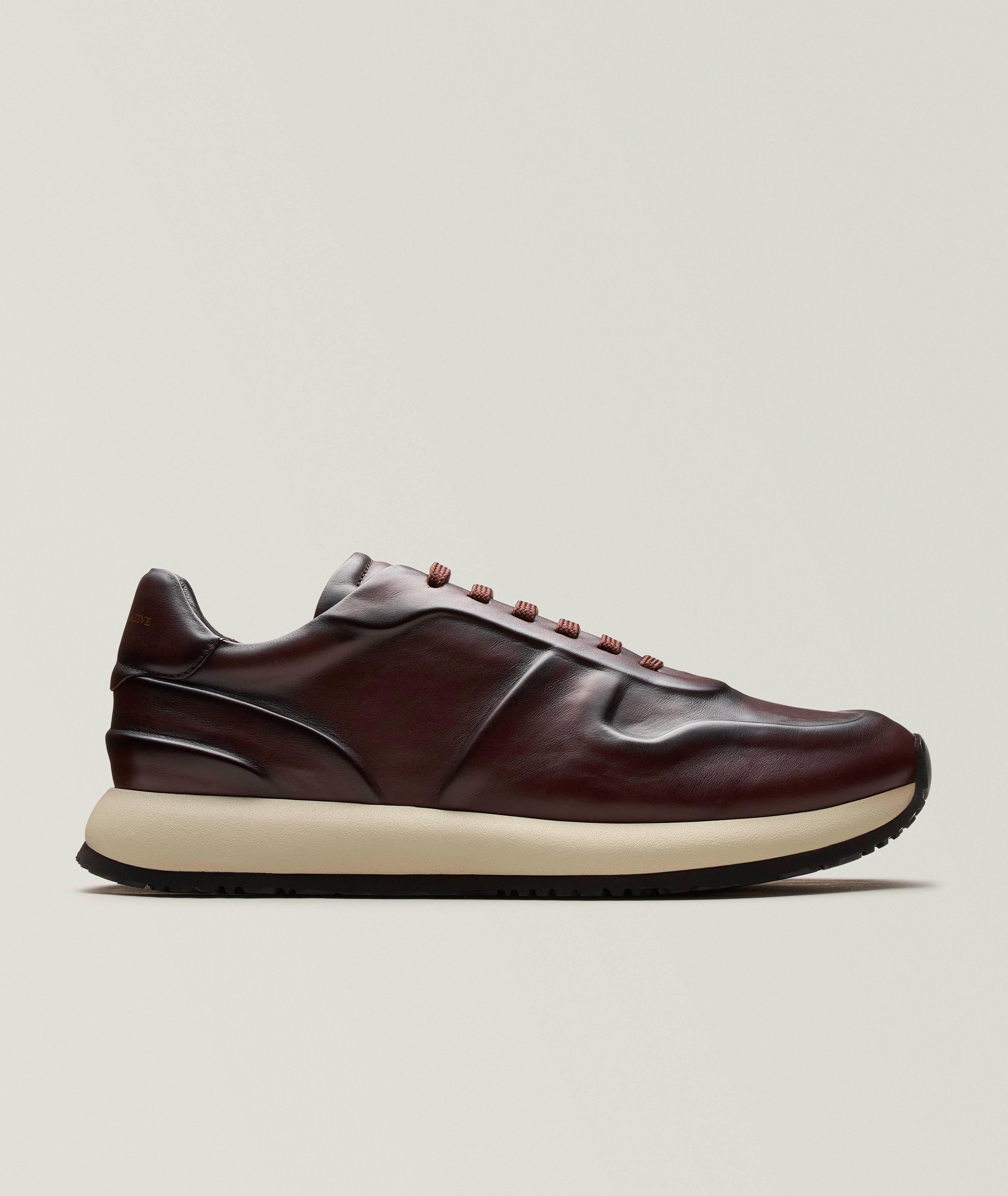 Burnished Leather Trainers image 0