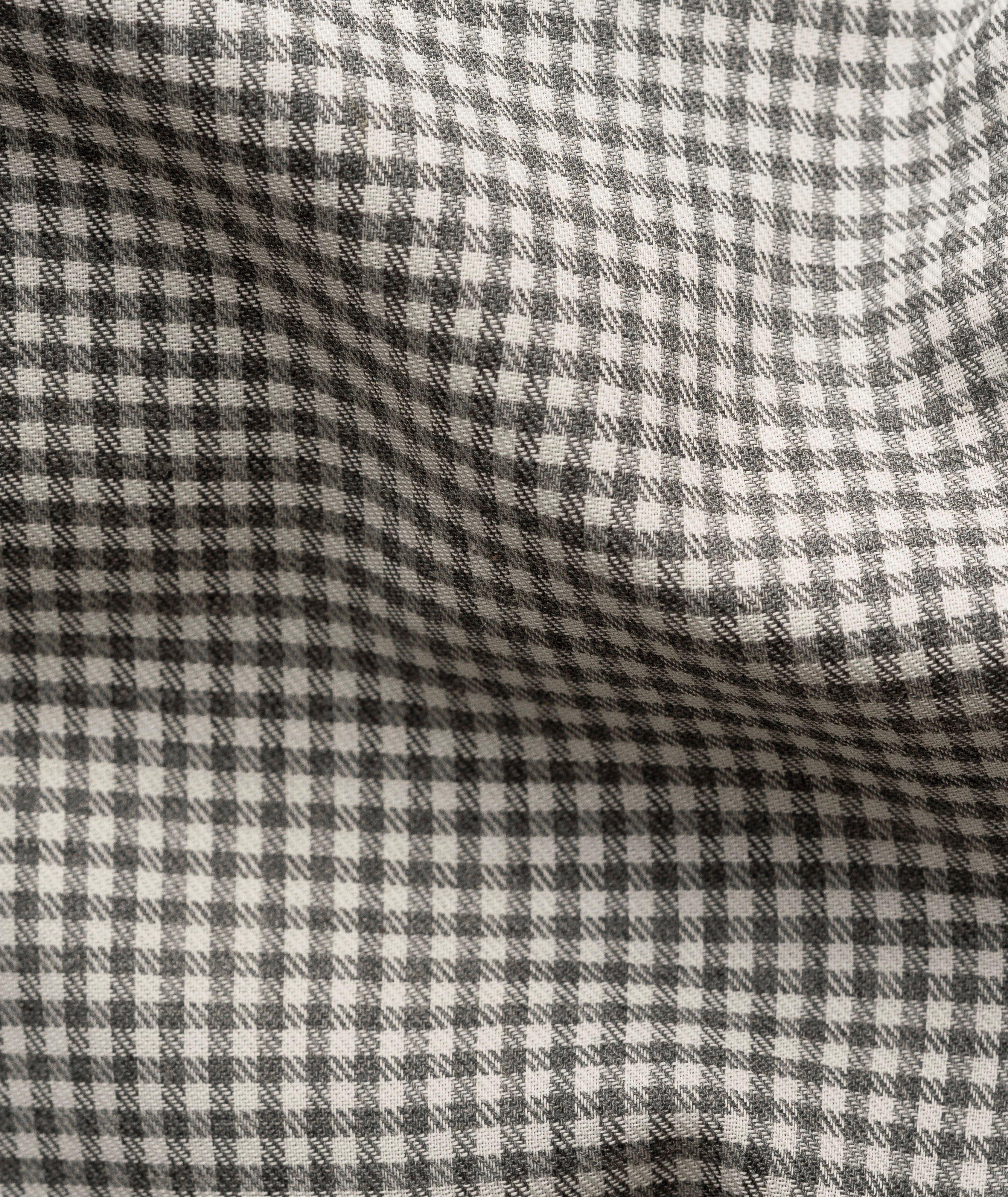 Contemporary-Fit Micro-Check Flannel Dress Shirt image 6