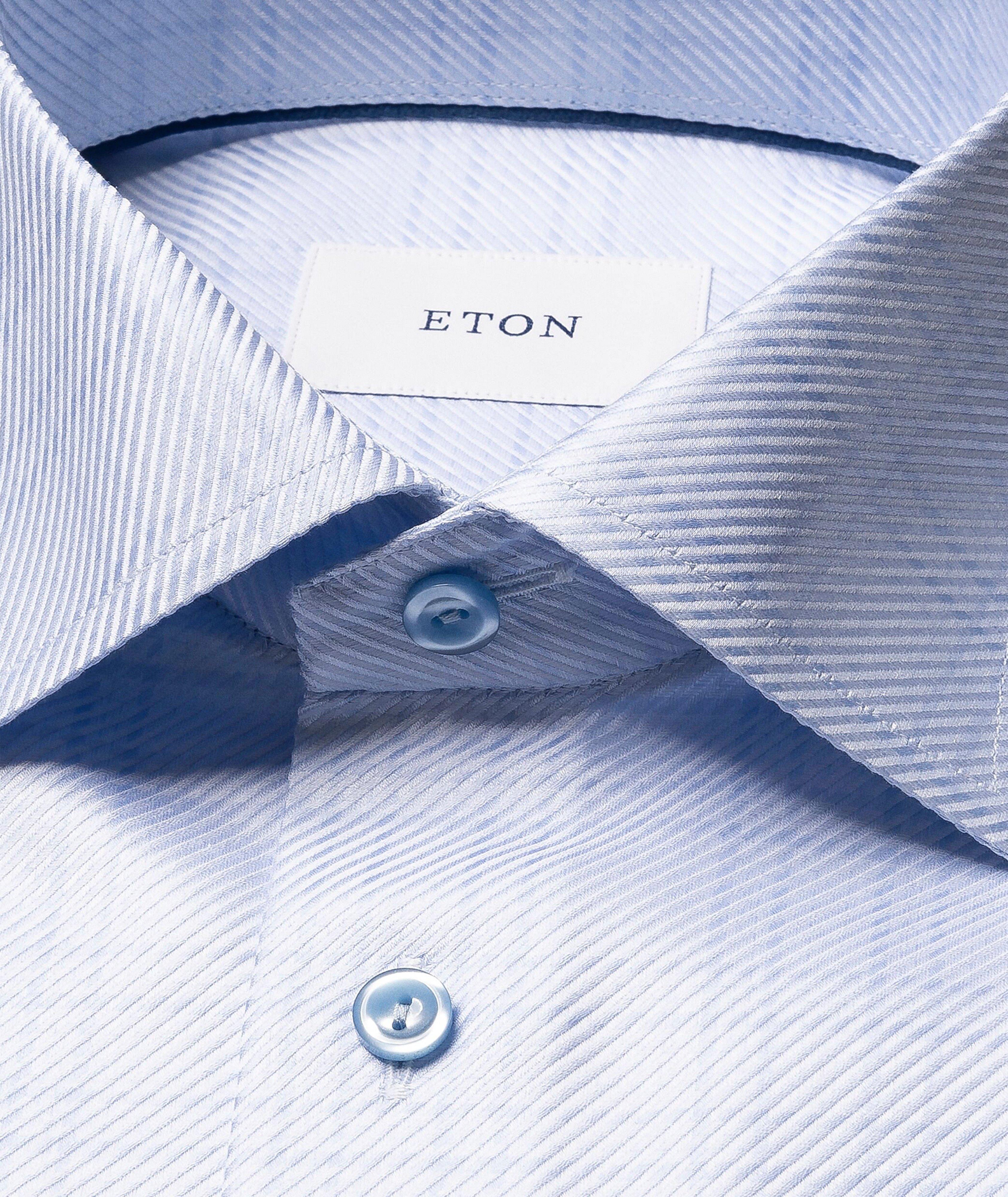 Chemise habillée à carreaux en sergé King coupe ajustée image 1