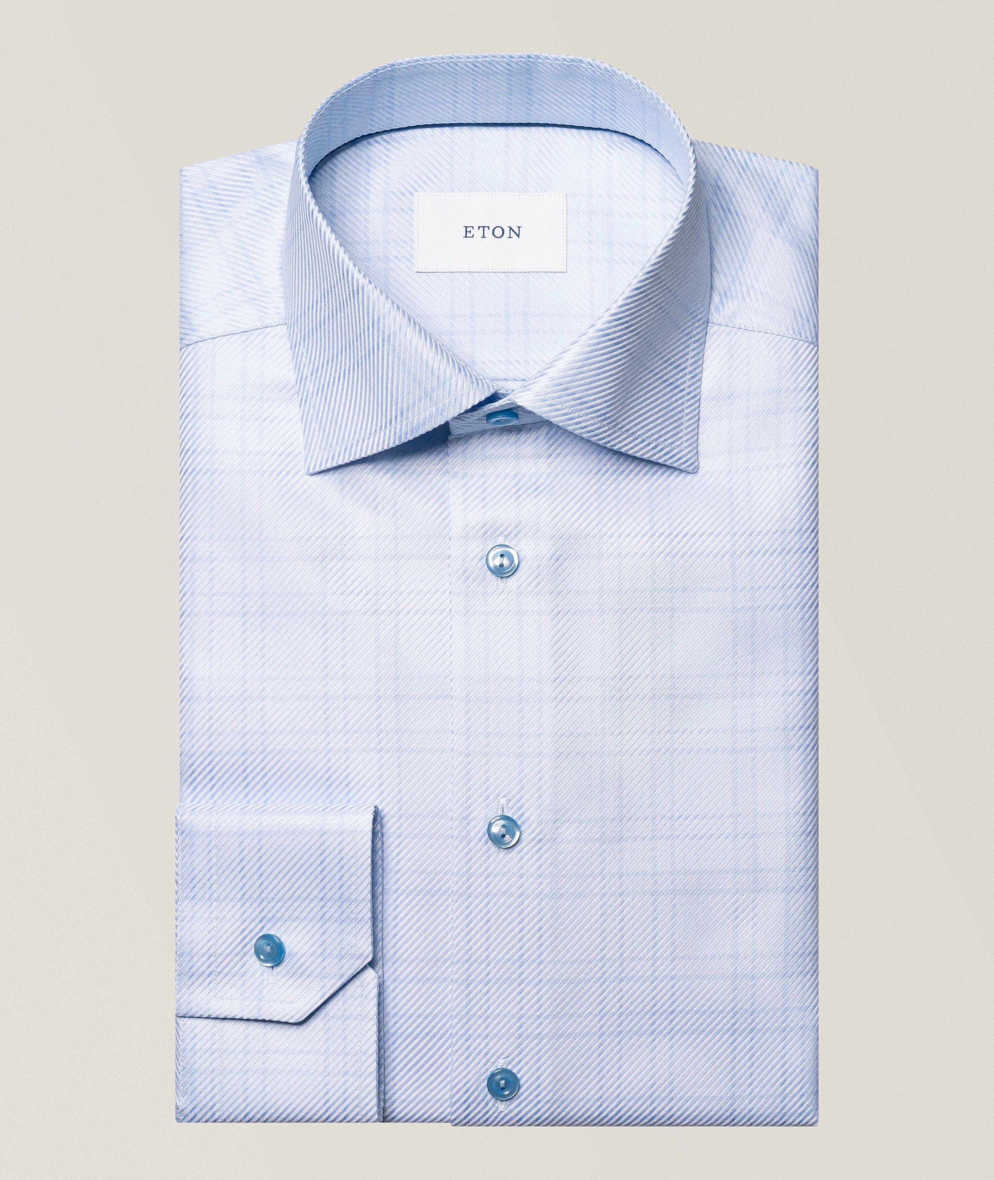 Chemise habillée à carreaux en sergé King coupe ajustée image 0