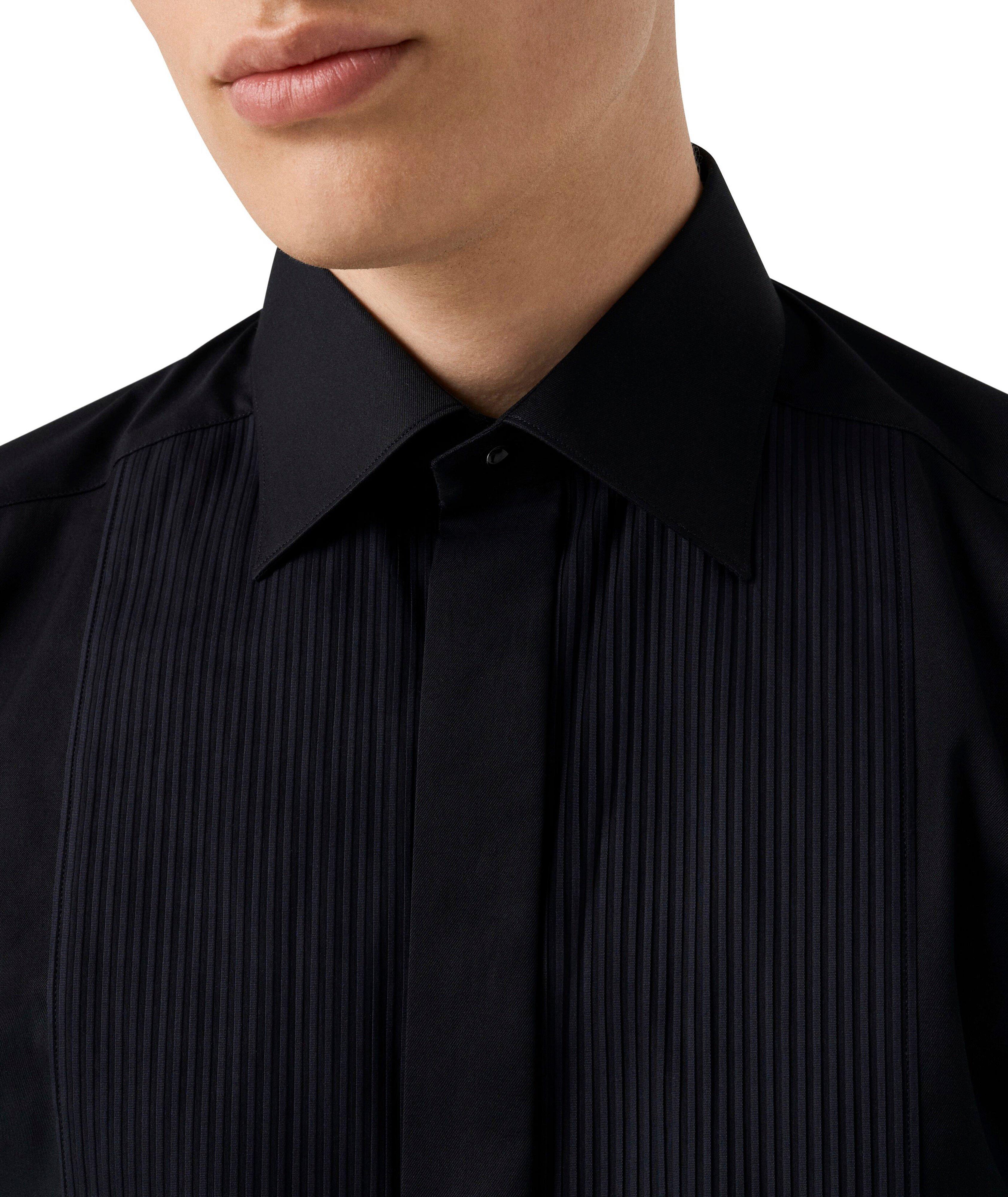 Slim-Fit Plissé Bib-Front Dress Shirt image 4