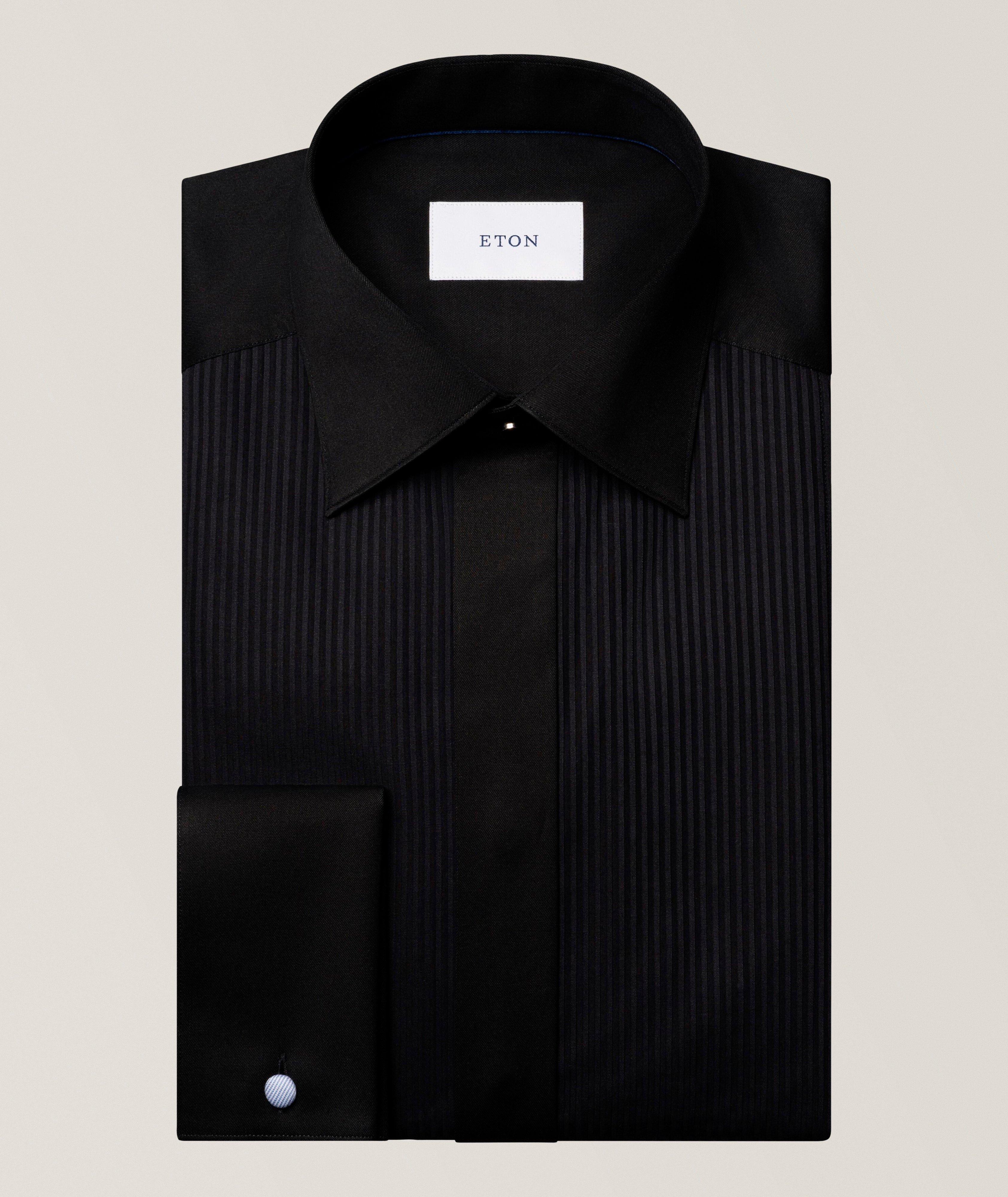 Slim-Fit Plissé Bib-Front Dress Shirt image 0