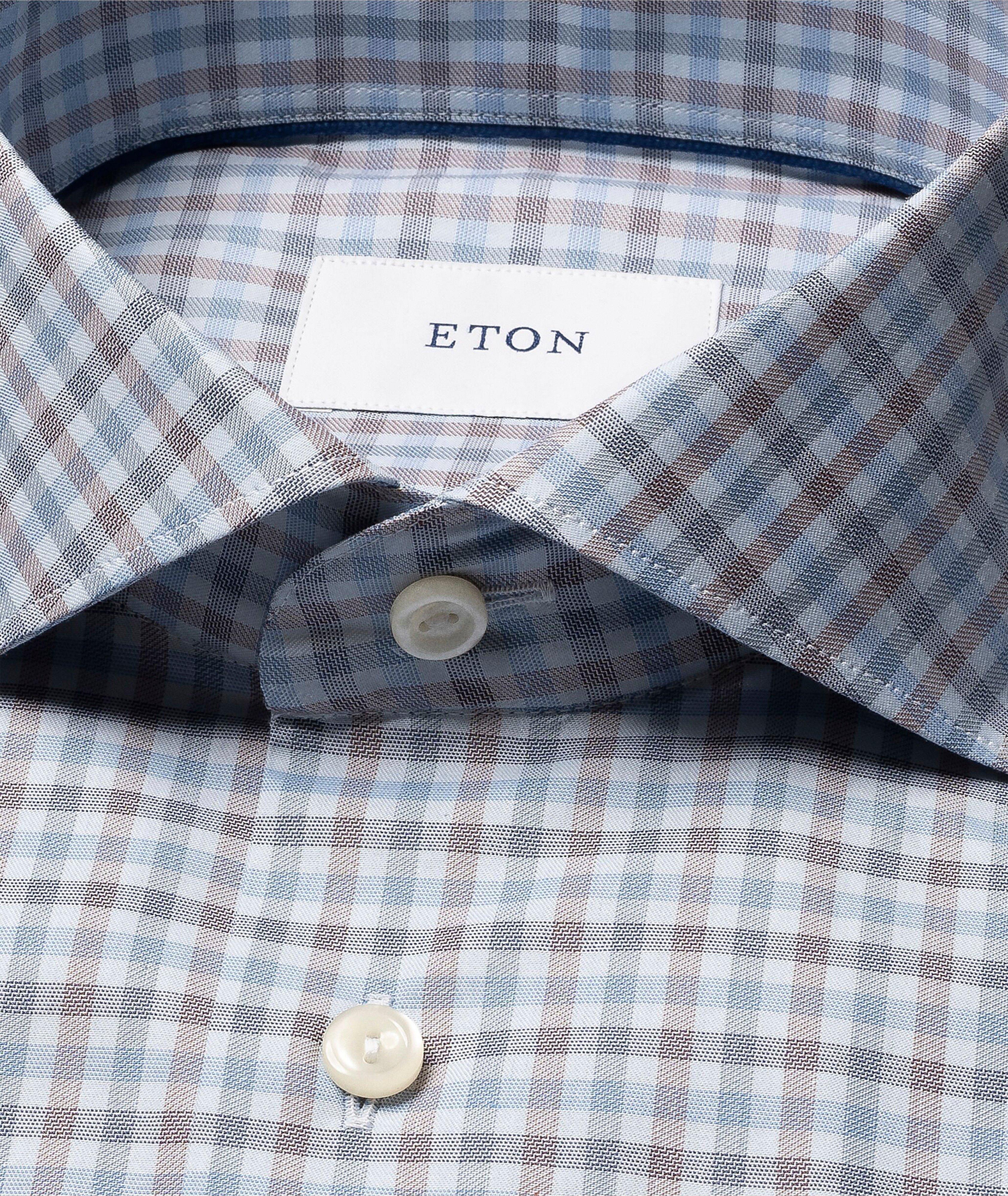 Slim-Fit Check Twill Dress Shirt image 1