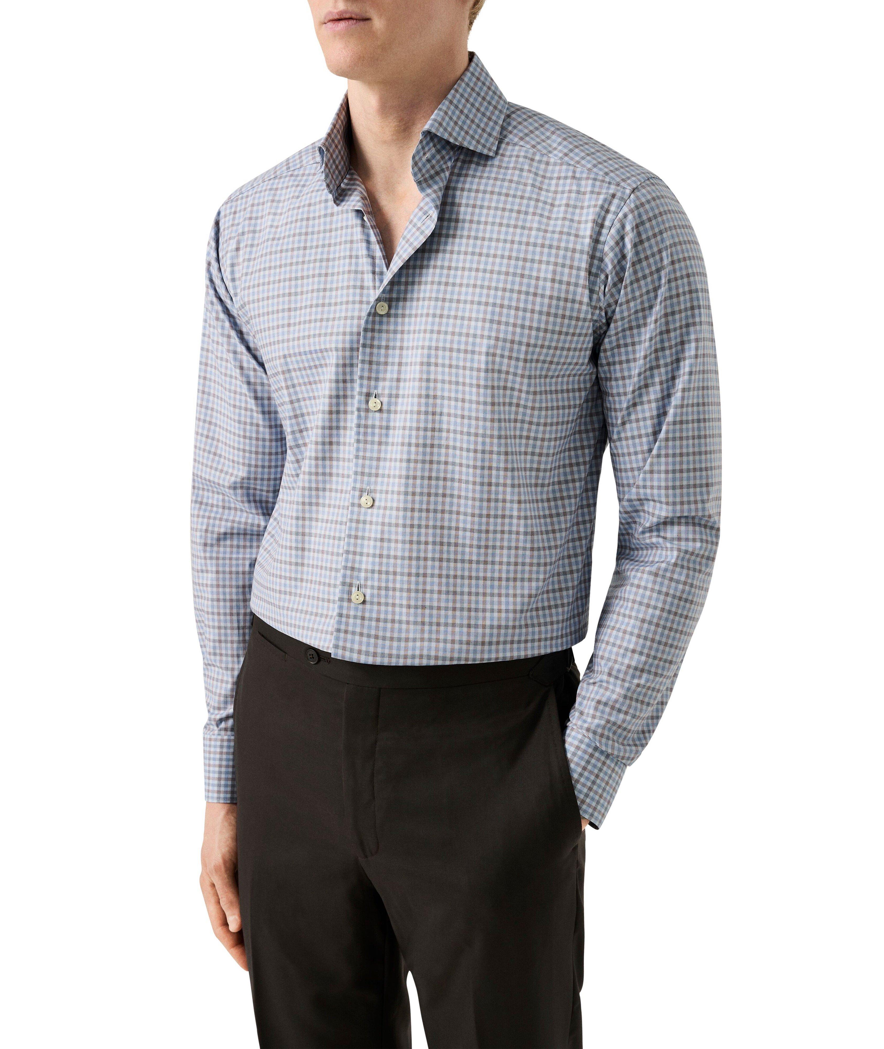 Slim-Fit Check Twill Dress Shirt image 2