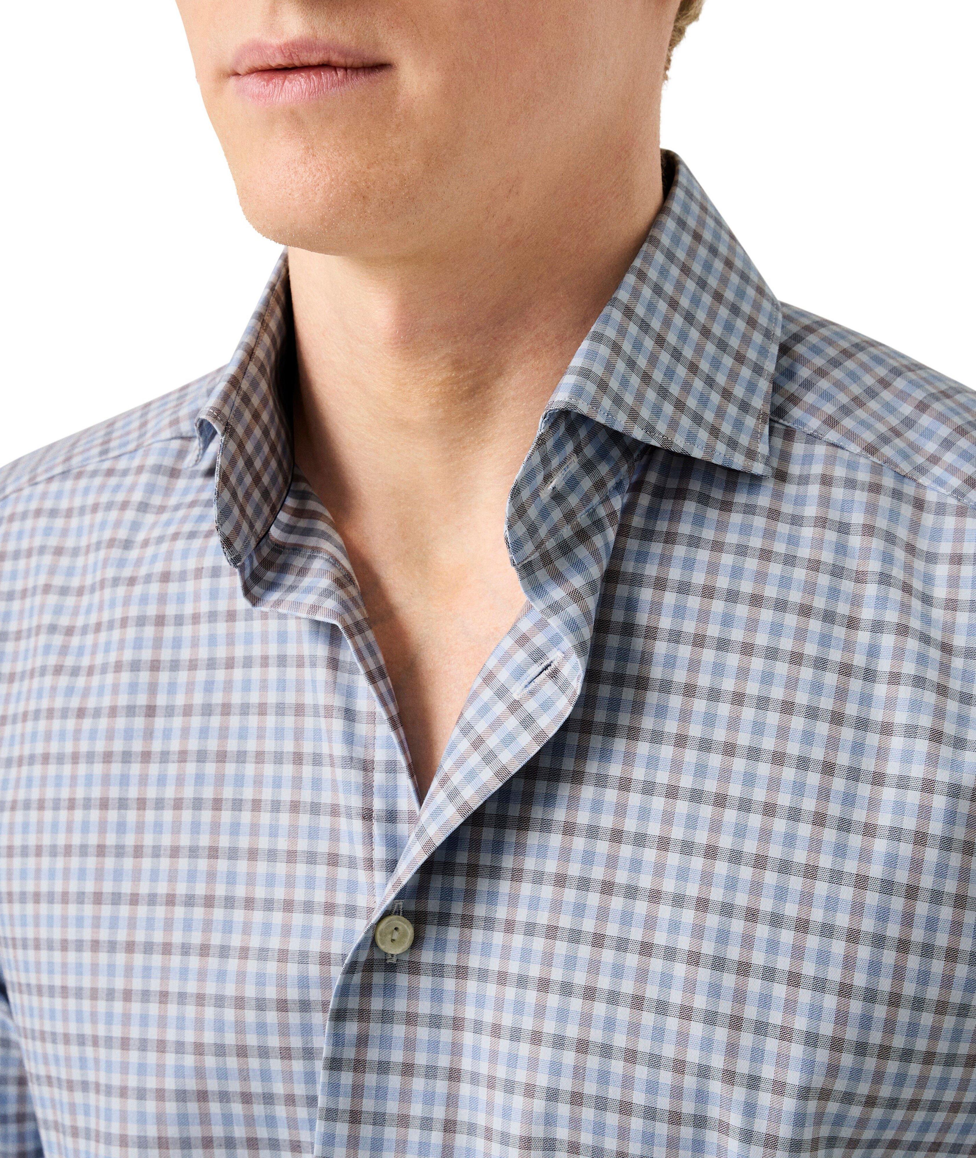 Slim-Fit Check Twill Dress Shirt image 4