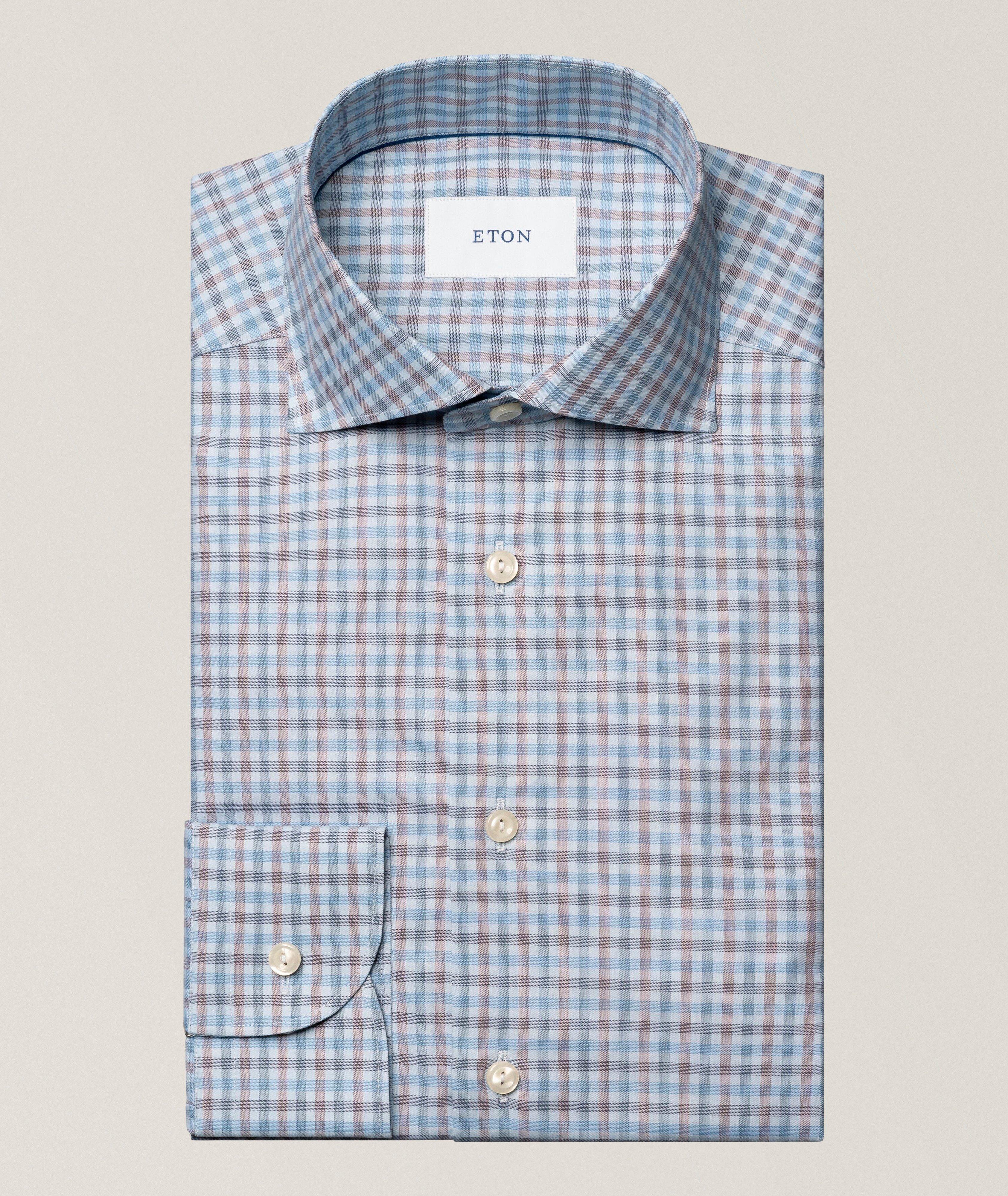 Slim-Fit Check Twill Dress Shirt image 0