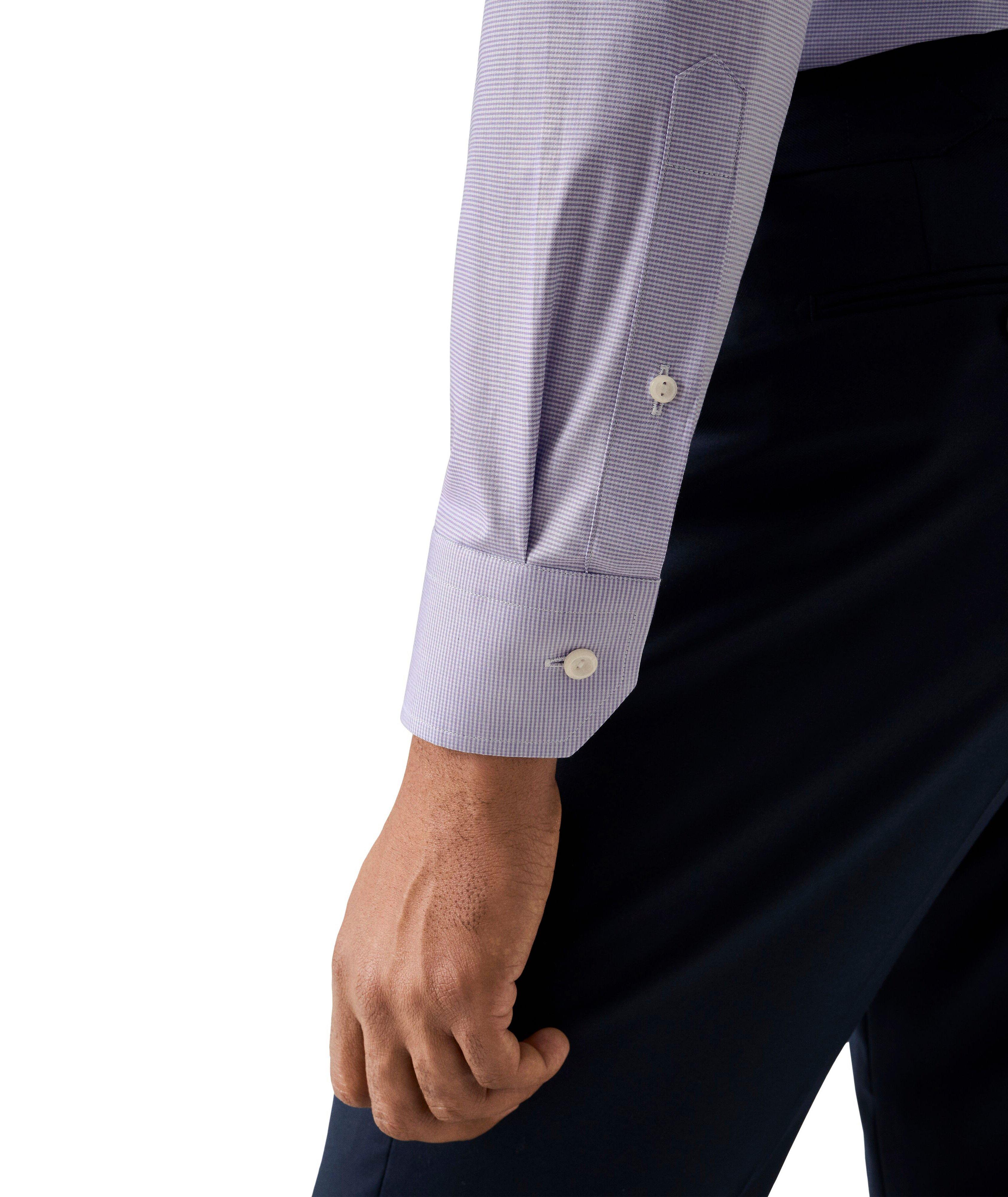 Slim-Fit Micro-Check Twill Dress Shirt image 4