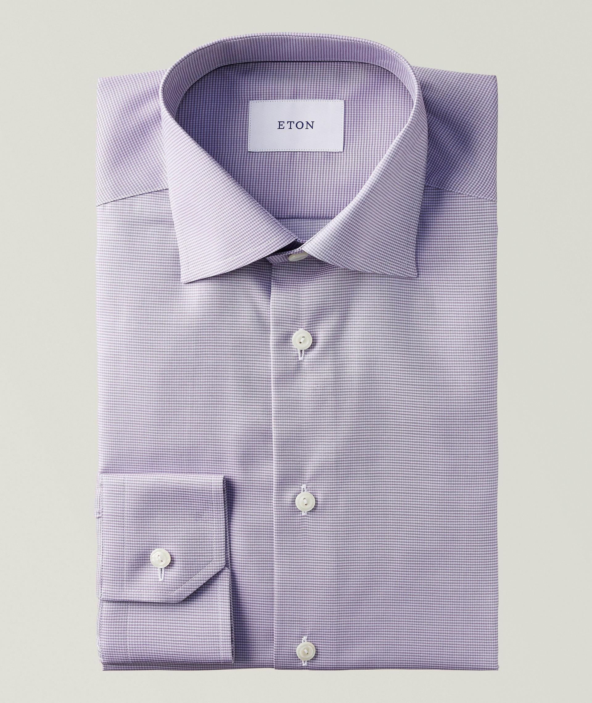 Chemise habillée en twill à petit motif quadrillé image 0