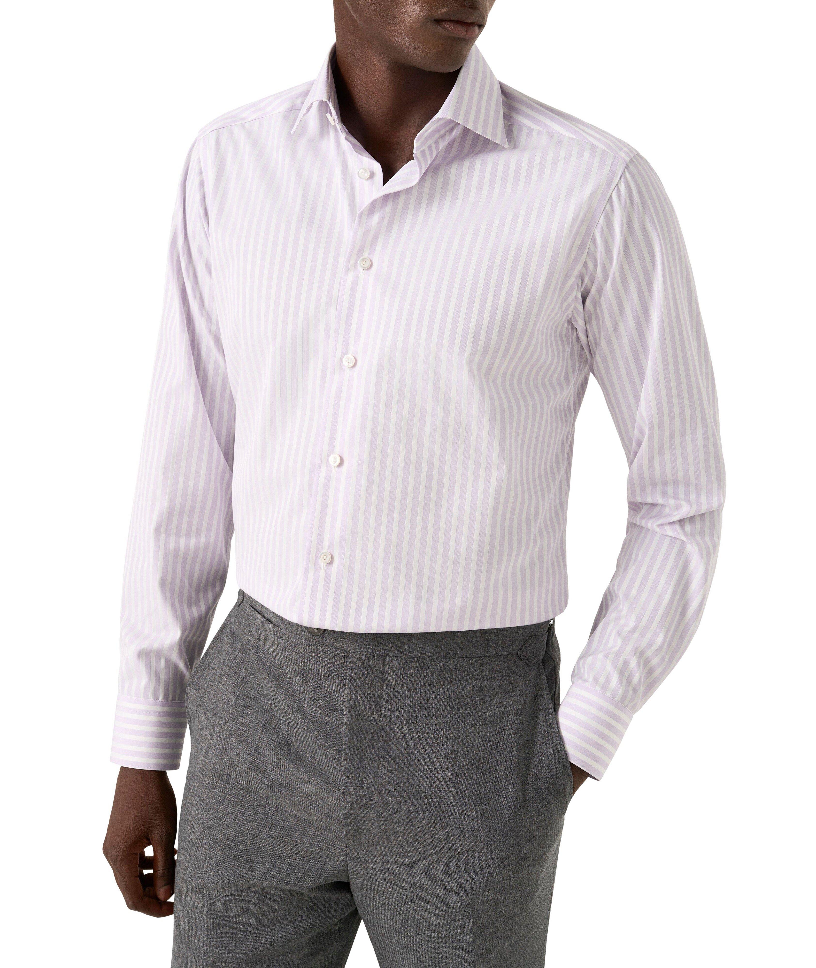 Chemise habillée ajustée à rayures bengal raffinée image 1