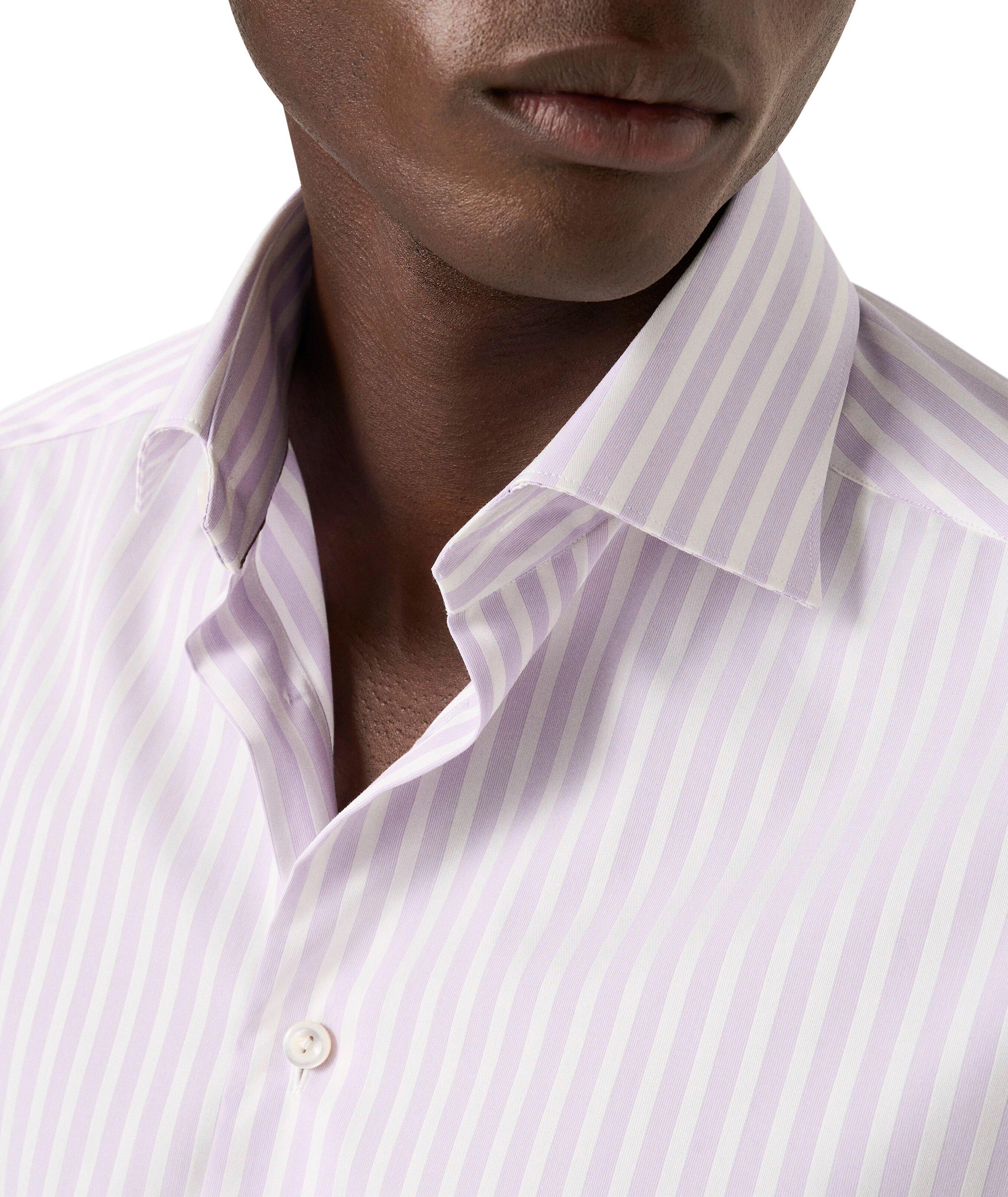 Chemise habillée ajustée à rayures bengal raffinée image 3