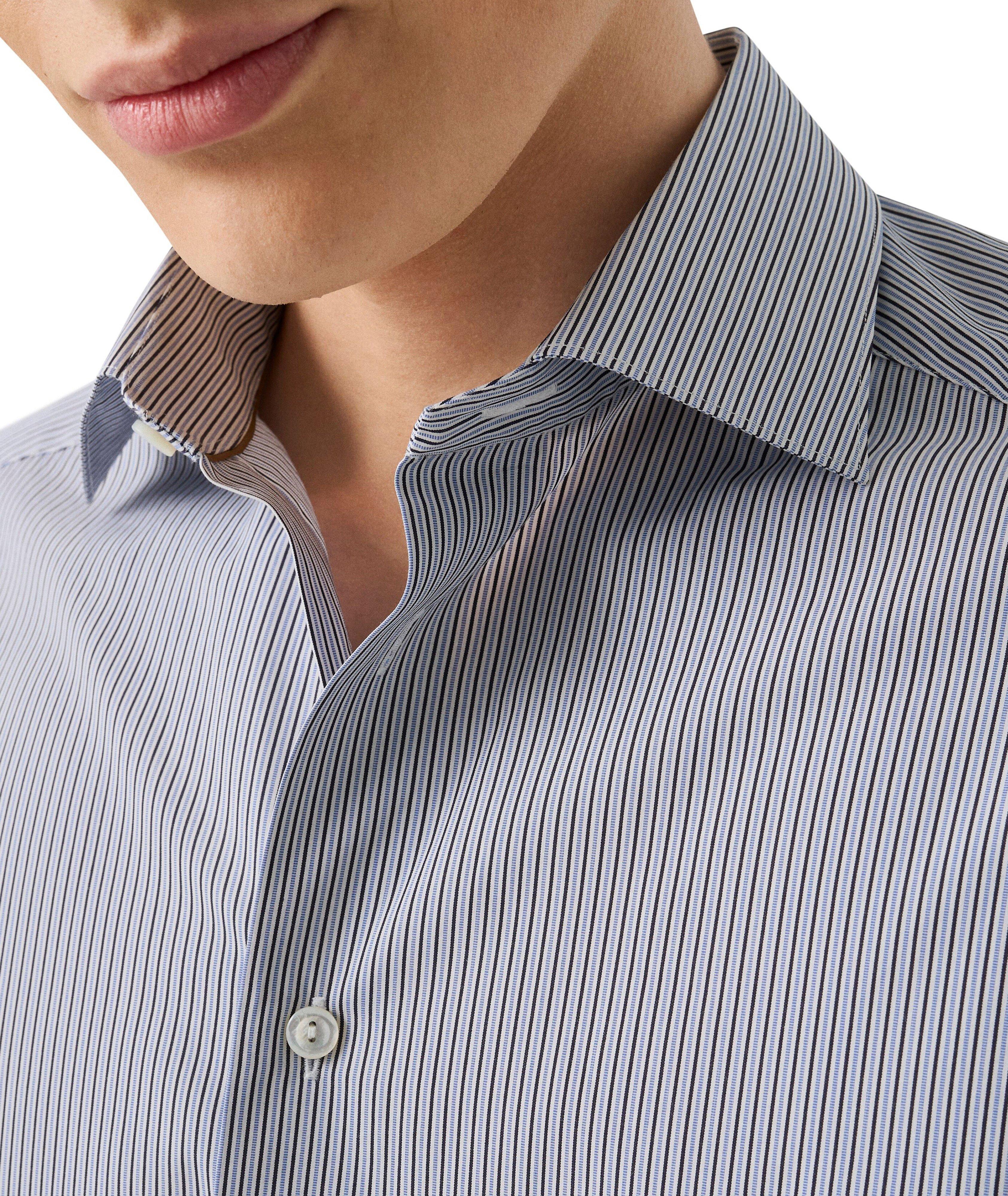 Contemporary-Fit Elevated Striped Dress Shirt image 4