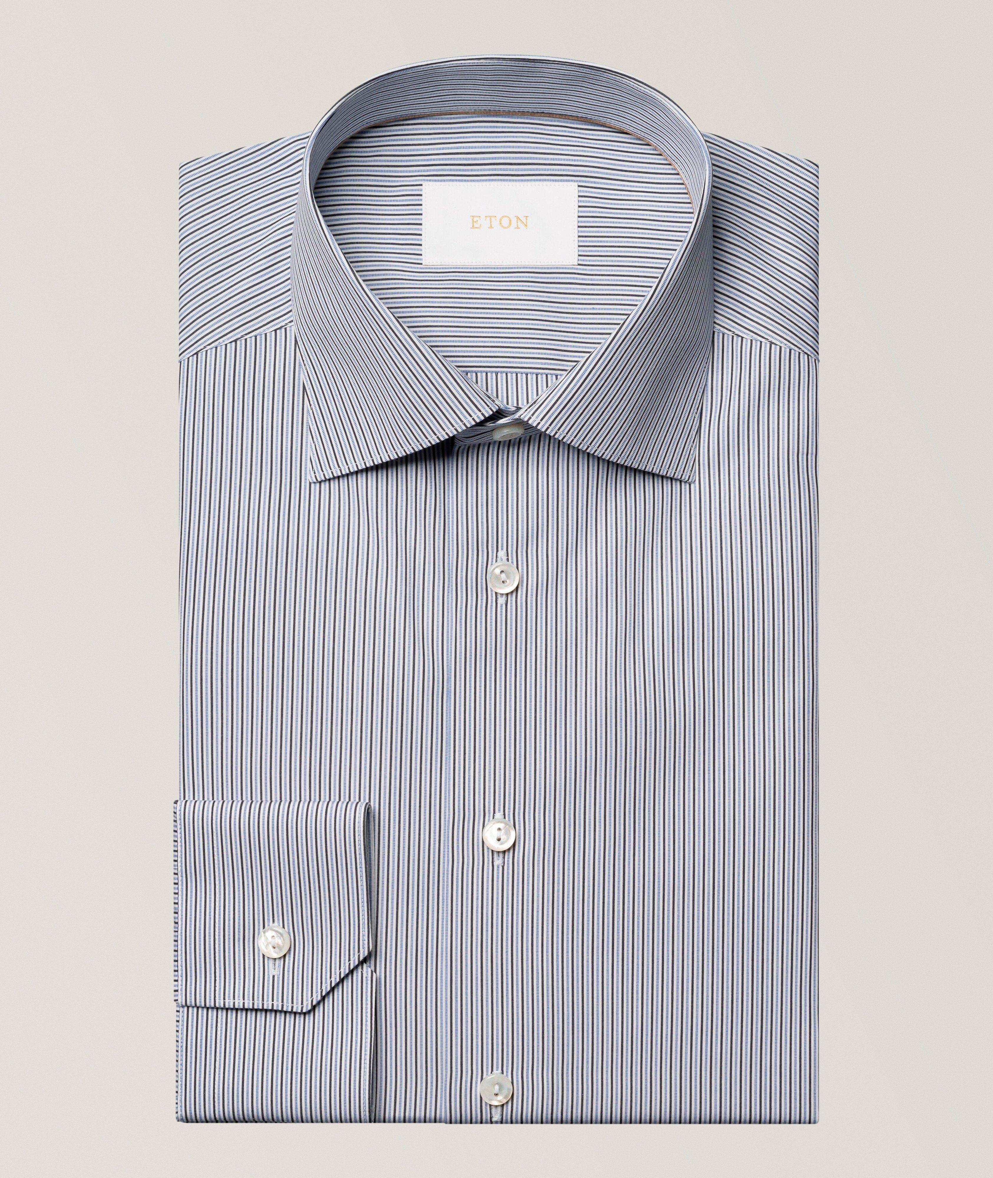 Contemporary-Fit Elevated Striped Dress Shirt image 0