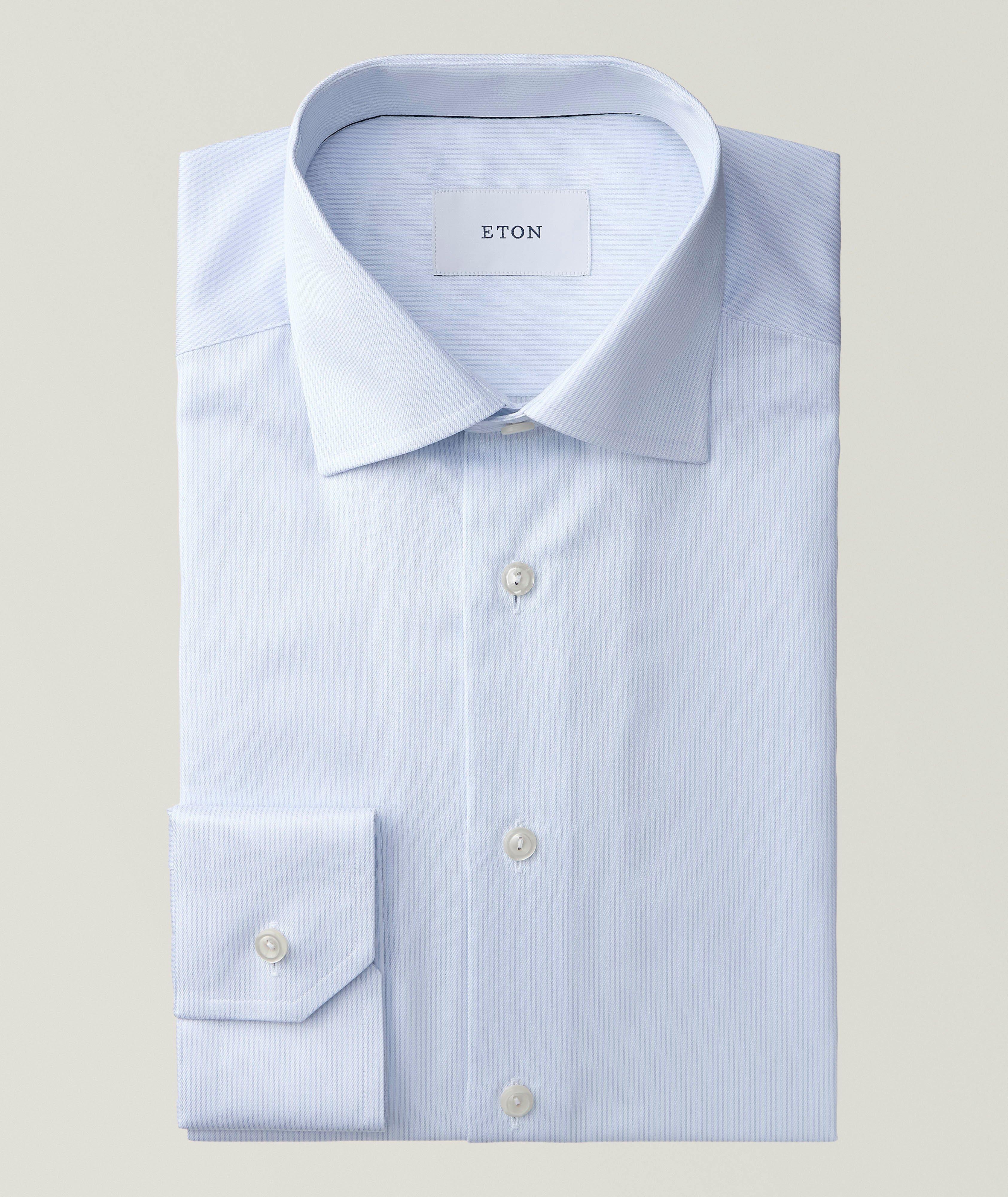 Slim-Fit Fine Stripe Twill Dress Shirt image 0
