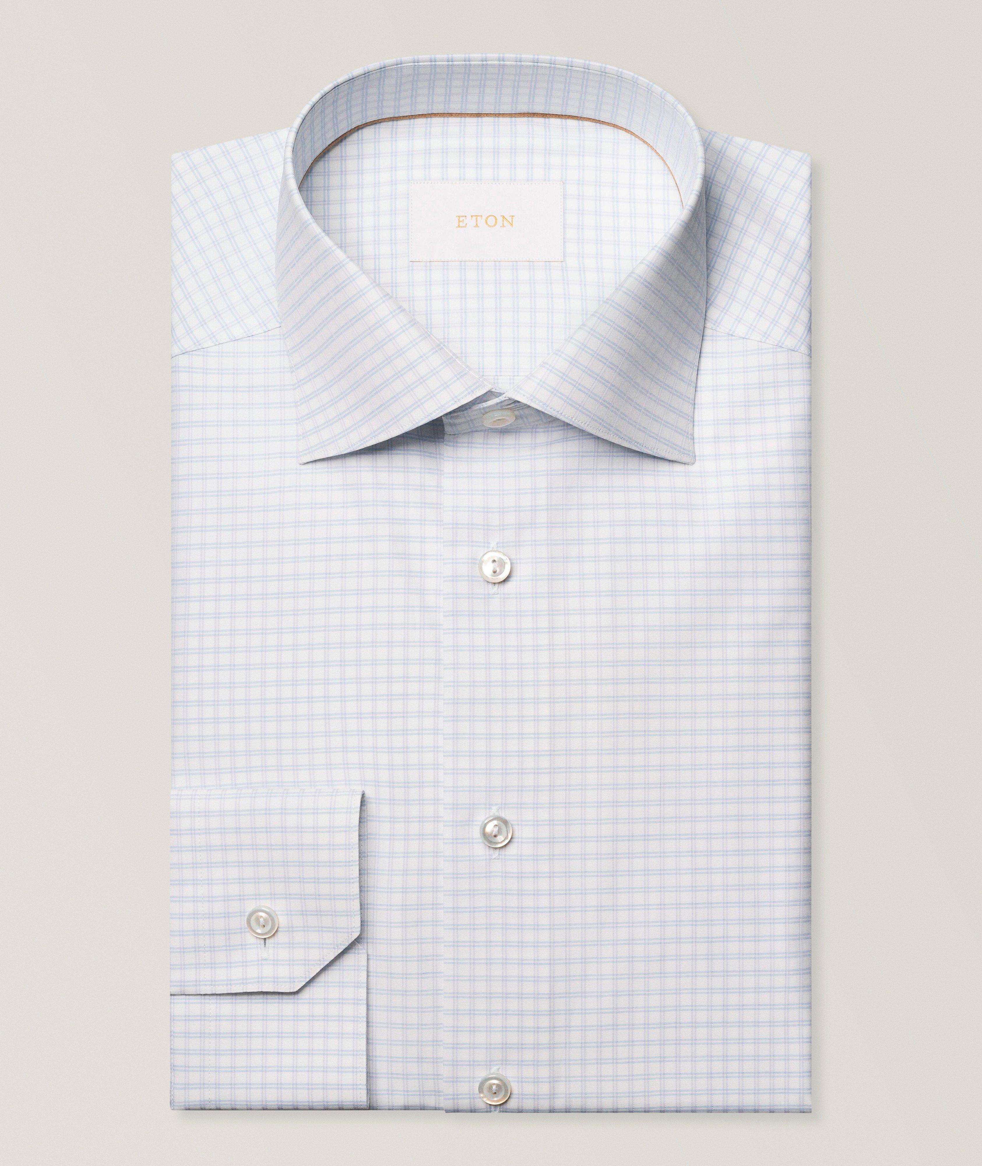 Chemise habillée à motif quadrillé de coupe amincie image 0