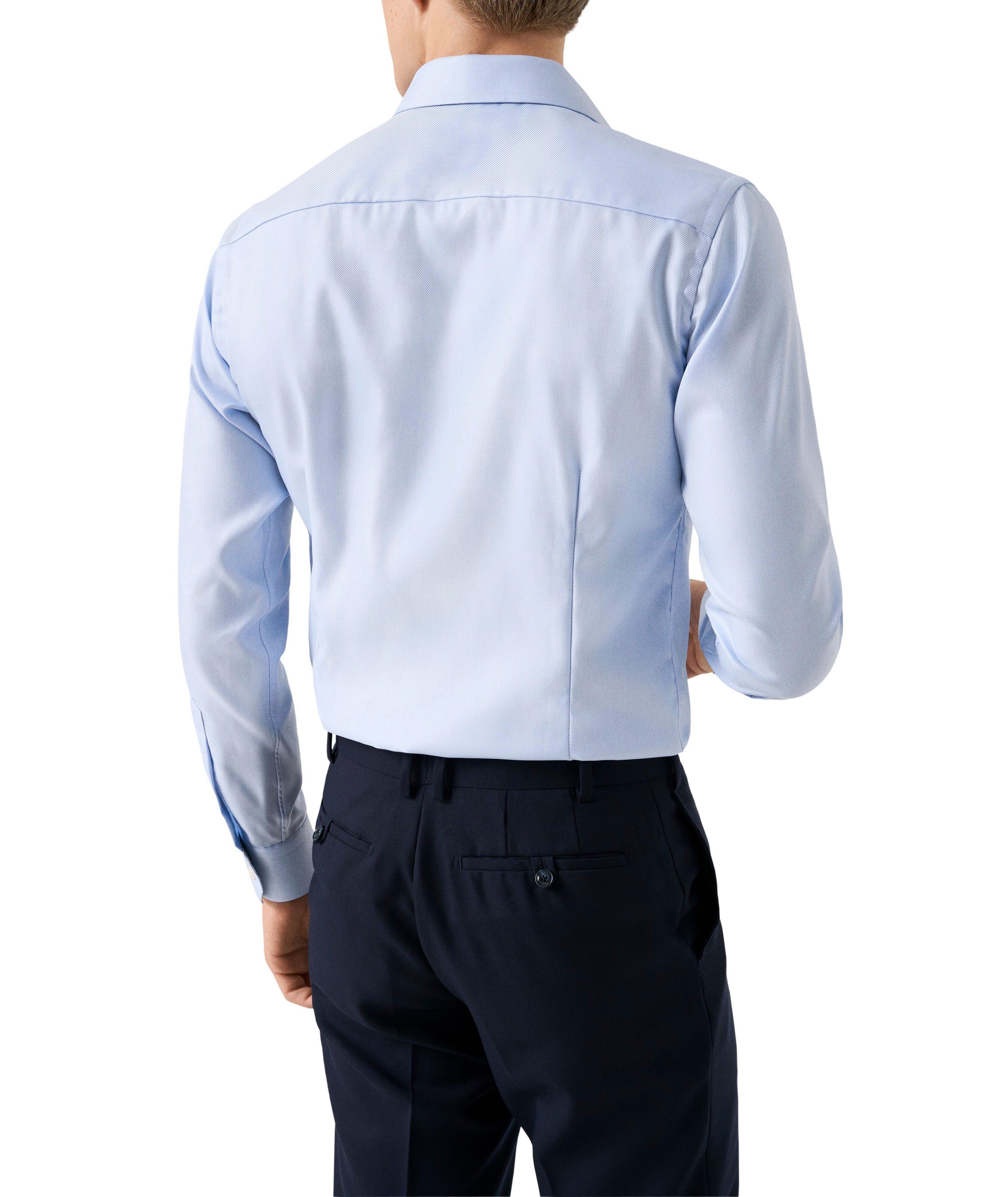 Contemporary-Fit Geo-Effect Twill Dress Shirt image 3