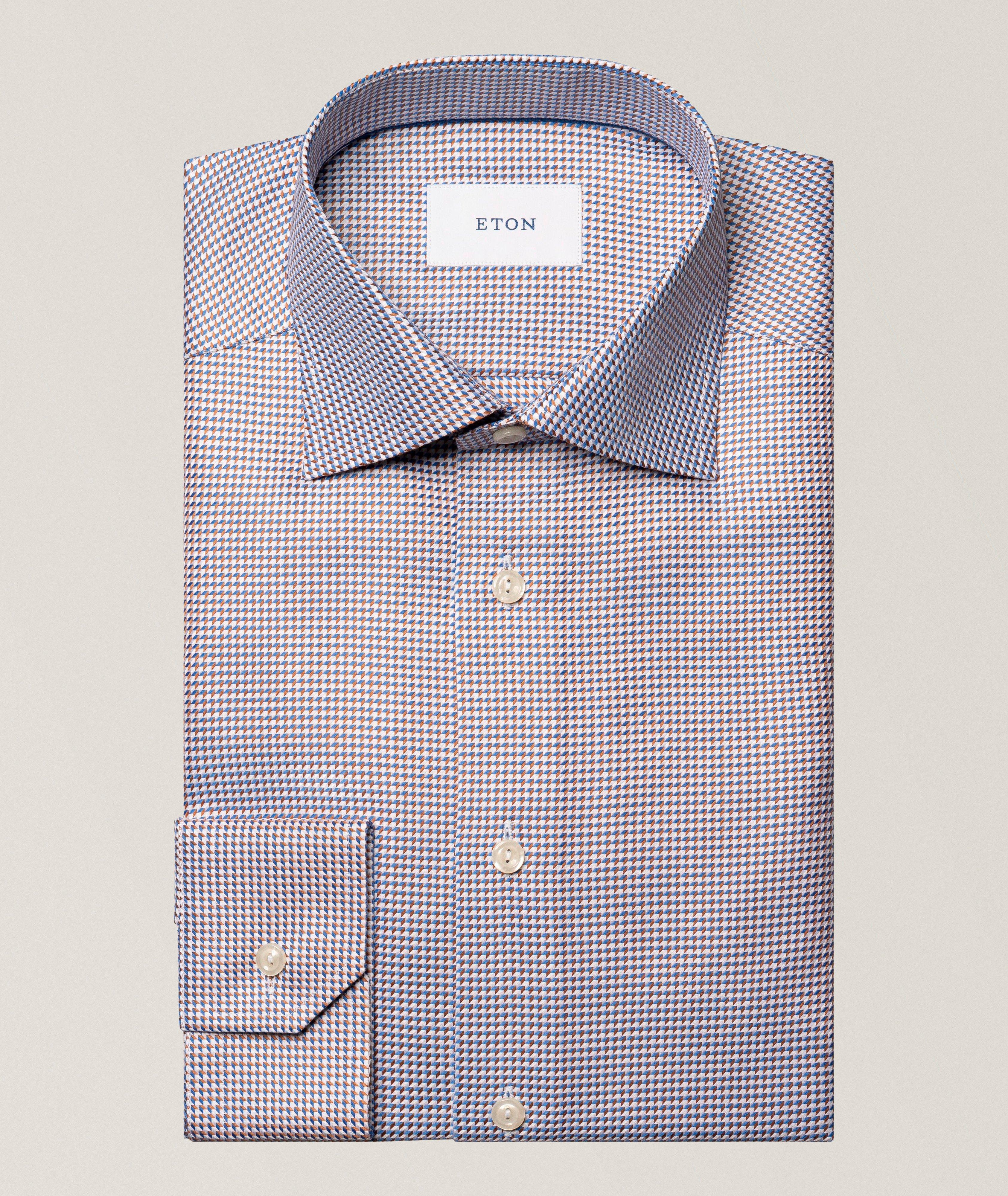 Chemise habillée coupe contemporaine en King Twill à motif pied-de-poule image 0