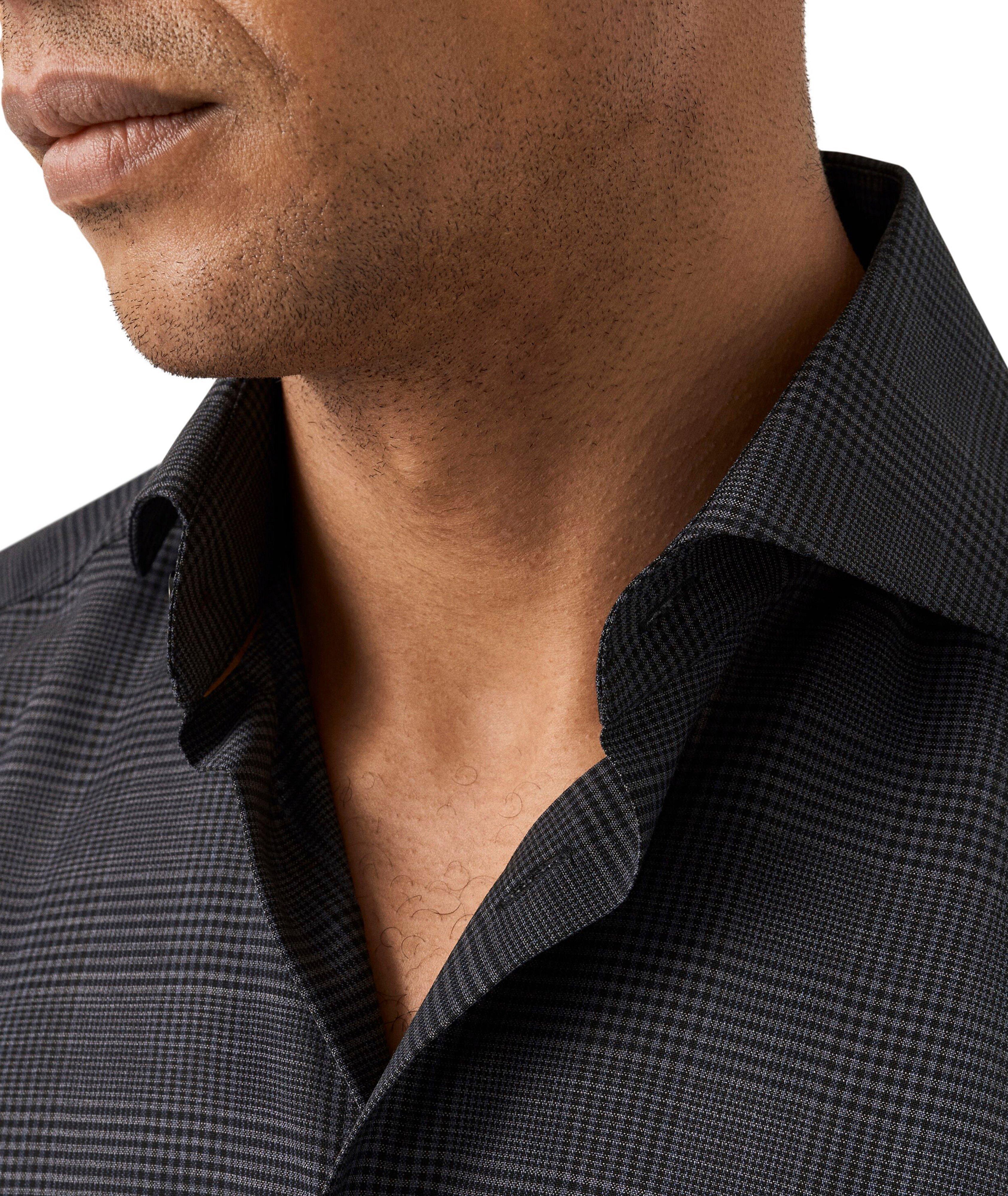 Slim-Fit Check Merino Wool Shirt image 4