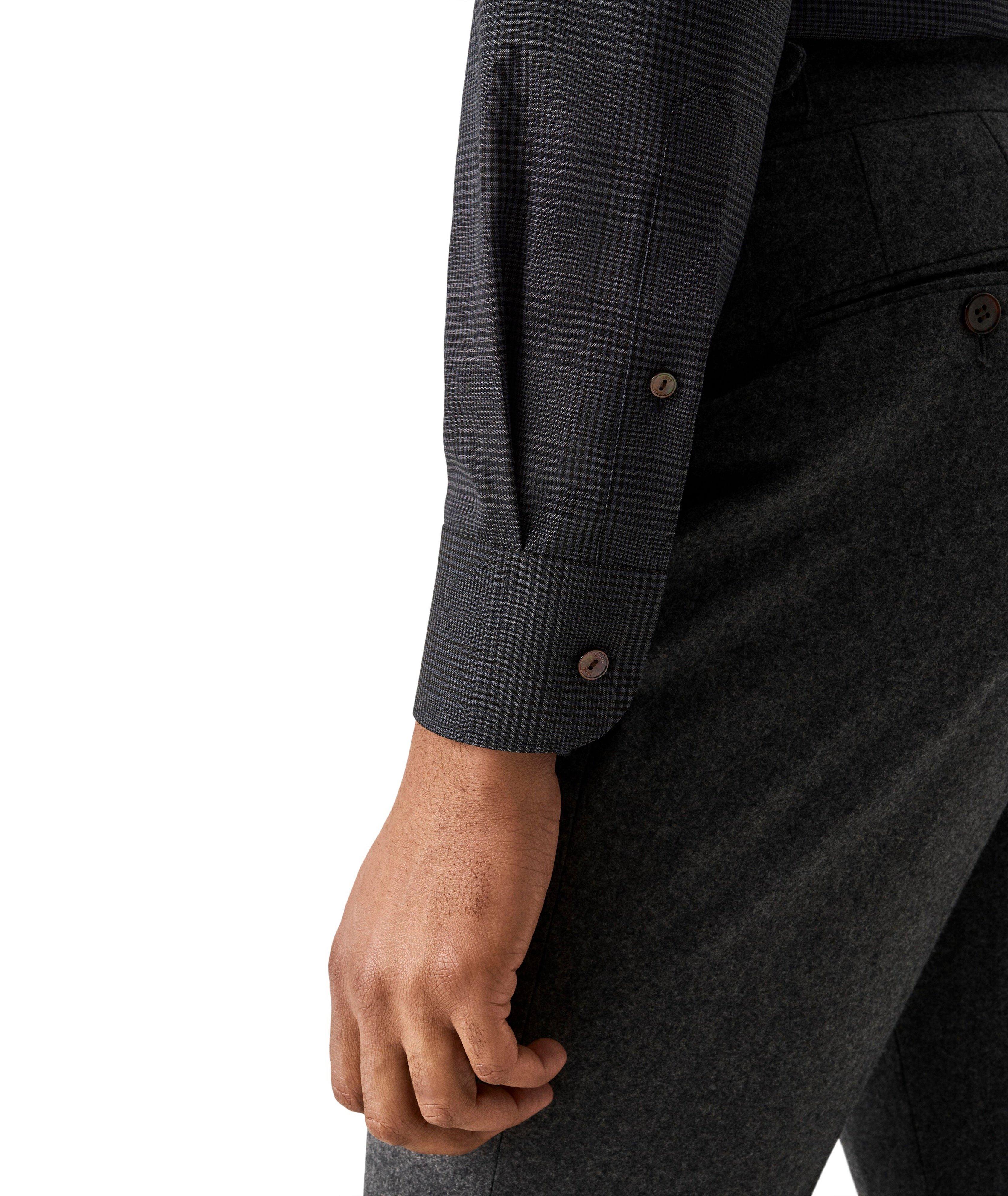 Slim-Fit Check Merino Wool Shirt image 5