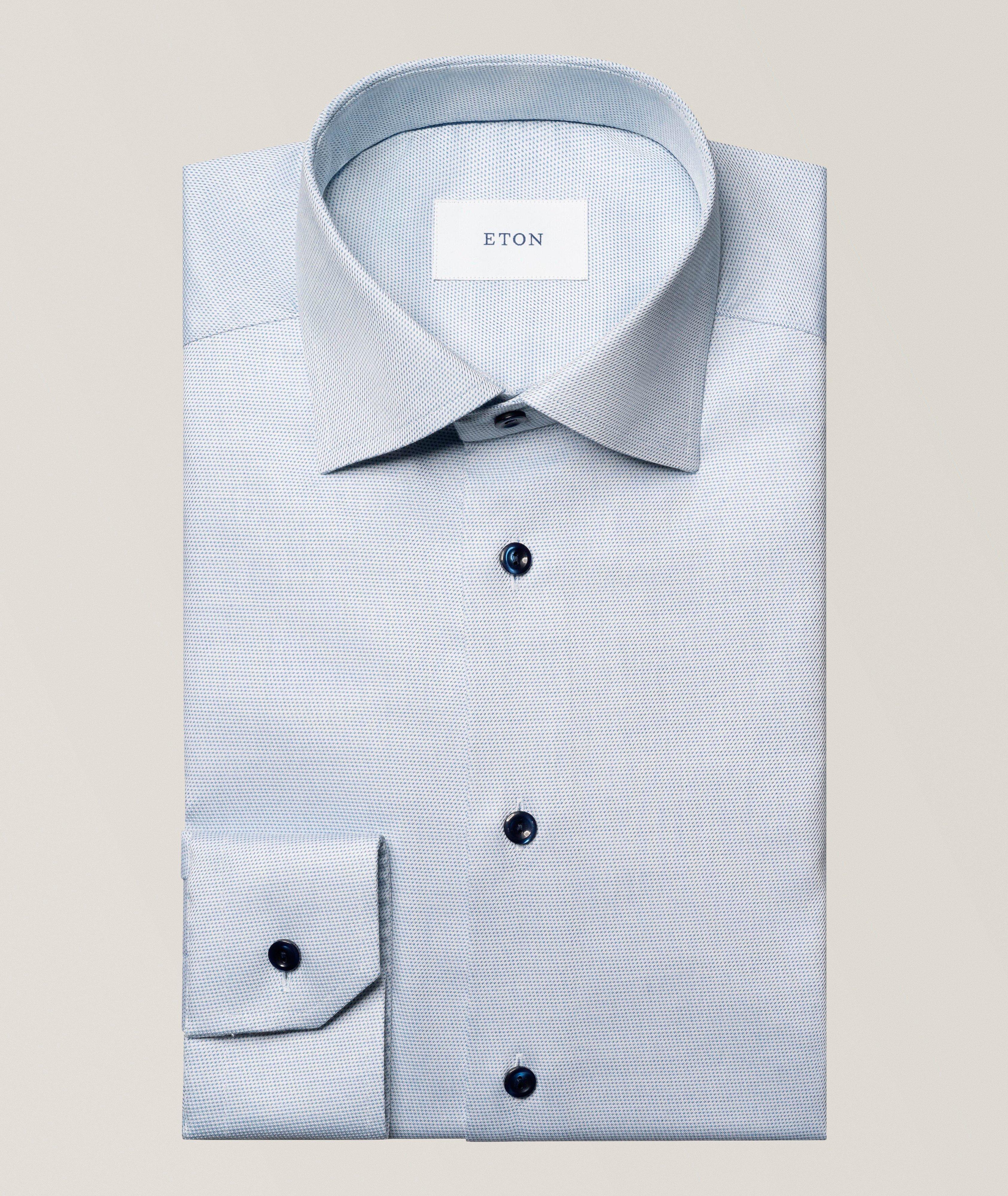 Chemise en coton et en lyocell de coupe contemporaine image 0