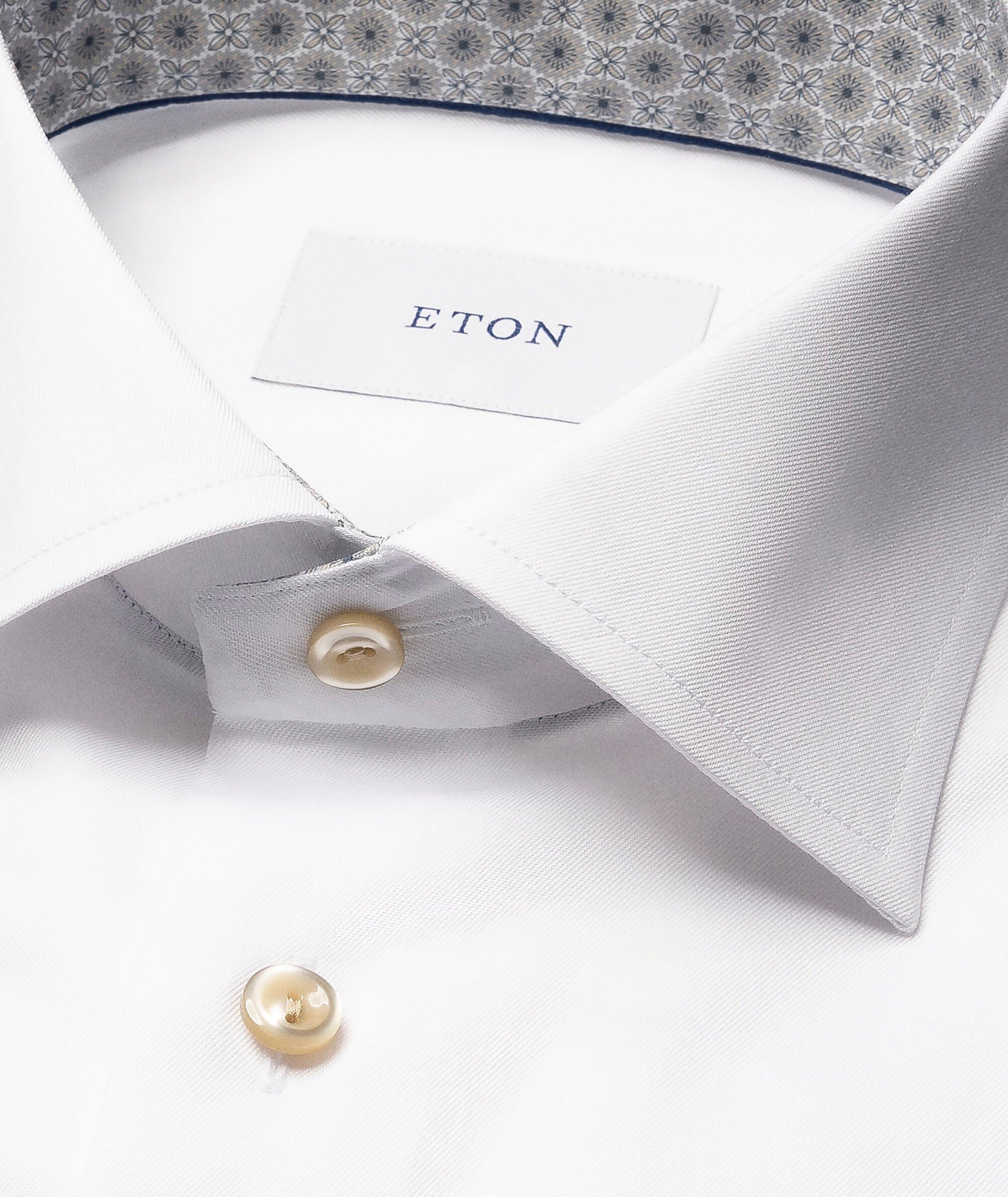 Slim-Fit Medallion-Effect Twill Dress Shirt image 1