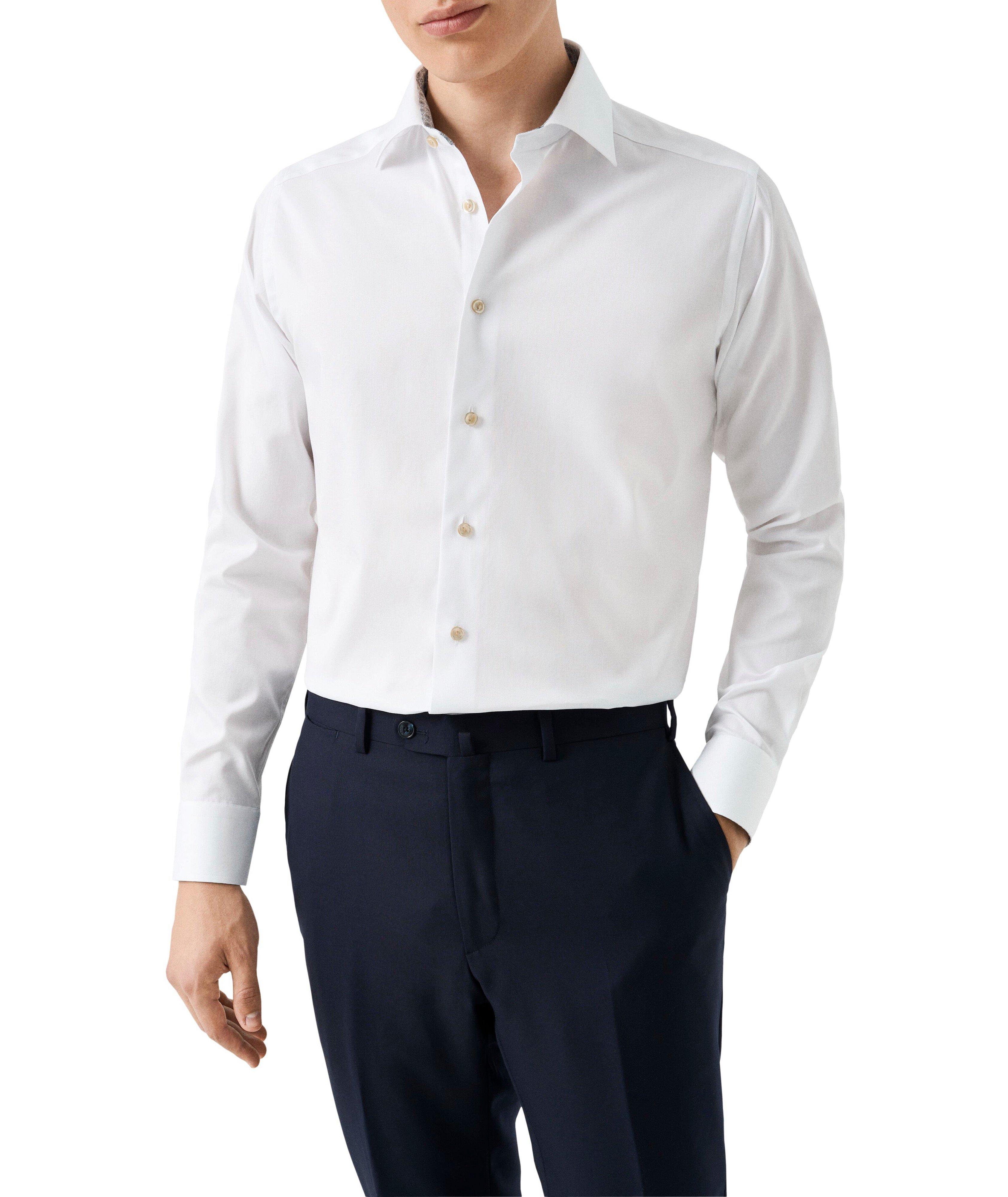 Slim-Fit Medallion-Effect Twill Dress Shirt image 2