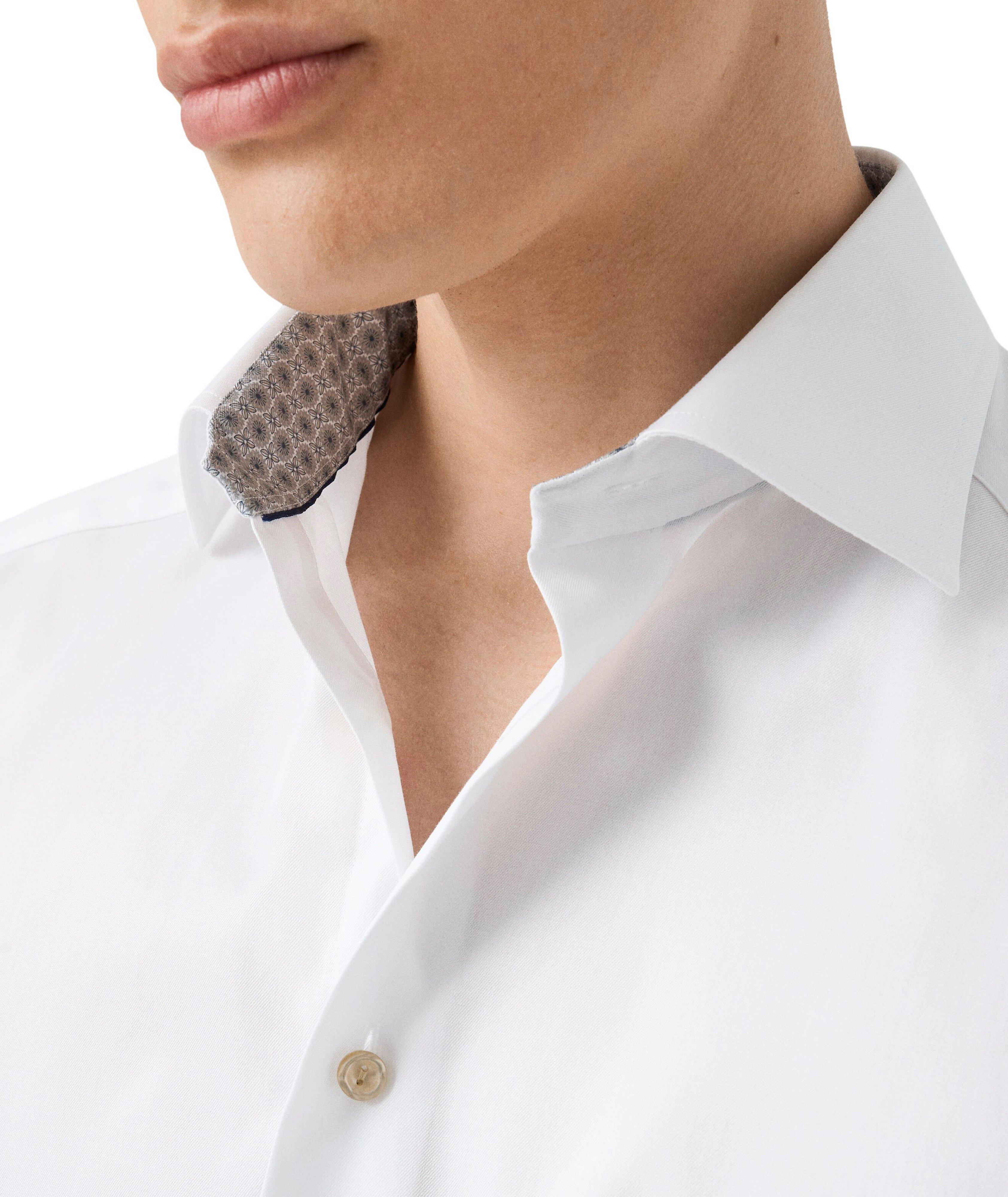 Slim-Fit Medallion-Effect Twill Dress Shirt image 4