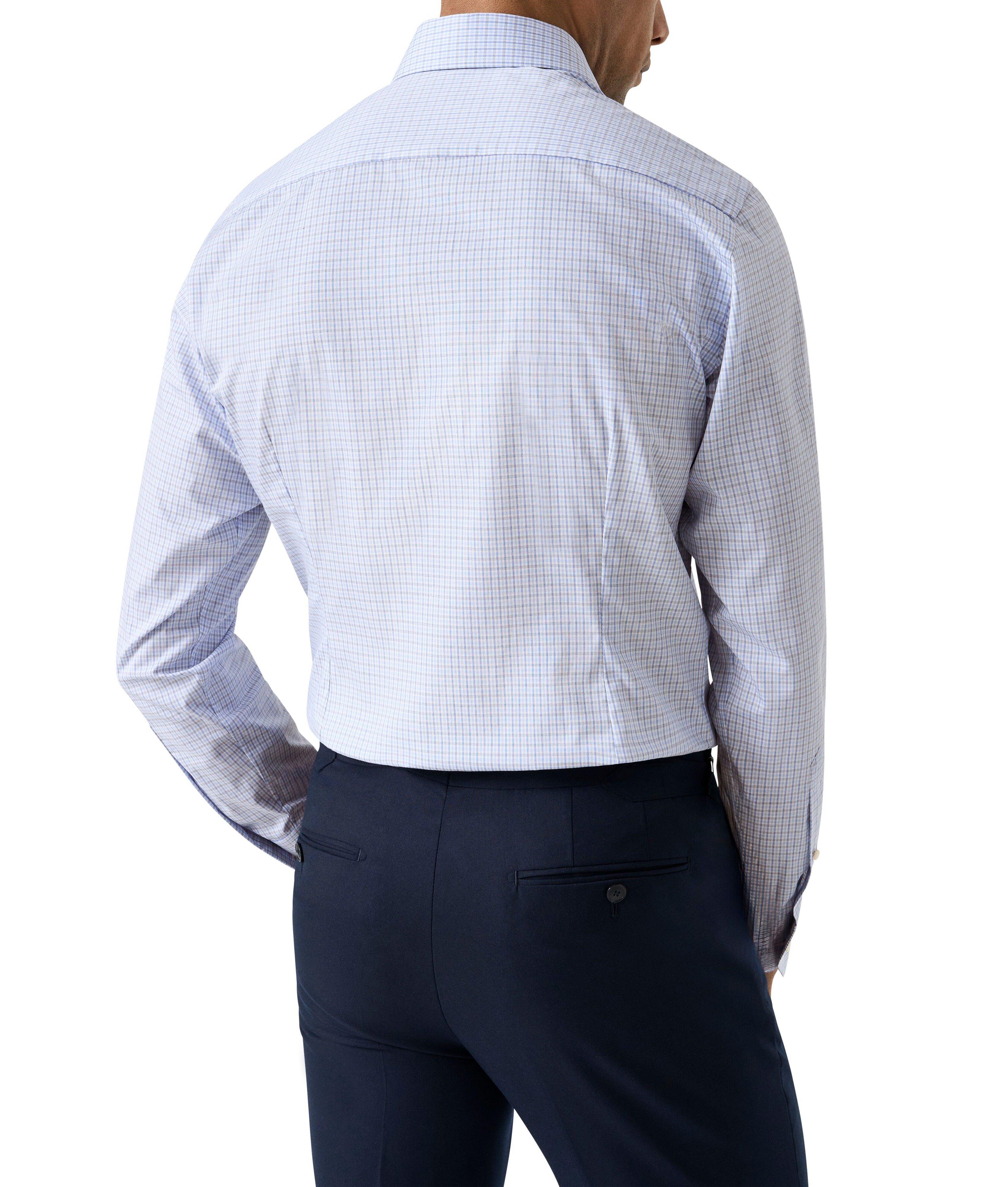 Contemporary-Fit Micro-Check Twill Dress Shirt image 3