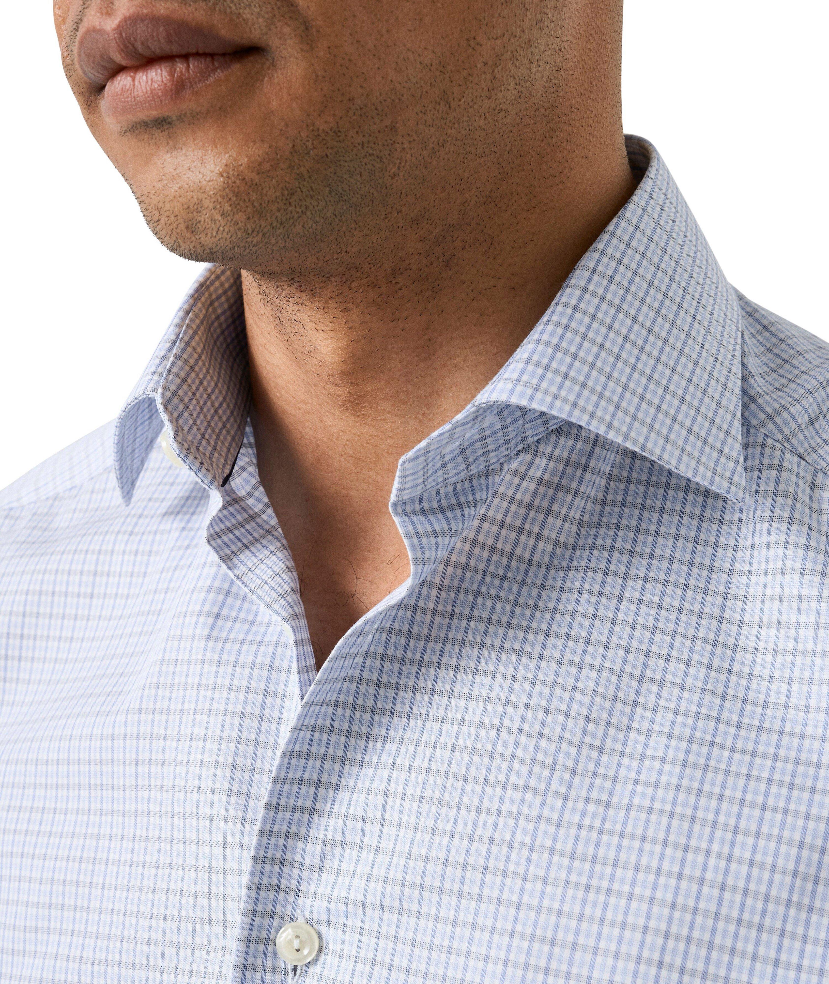 Contemporary-Fit Micro-Check Twill Dress Shirt image 4