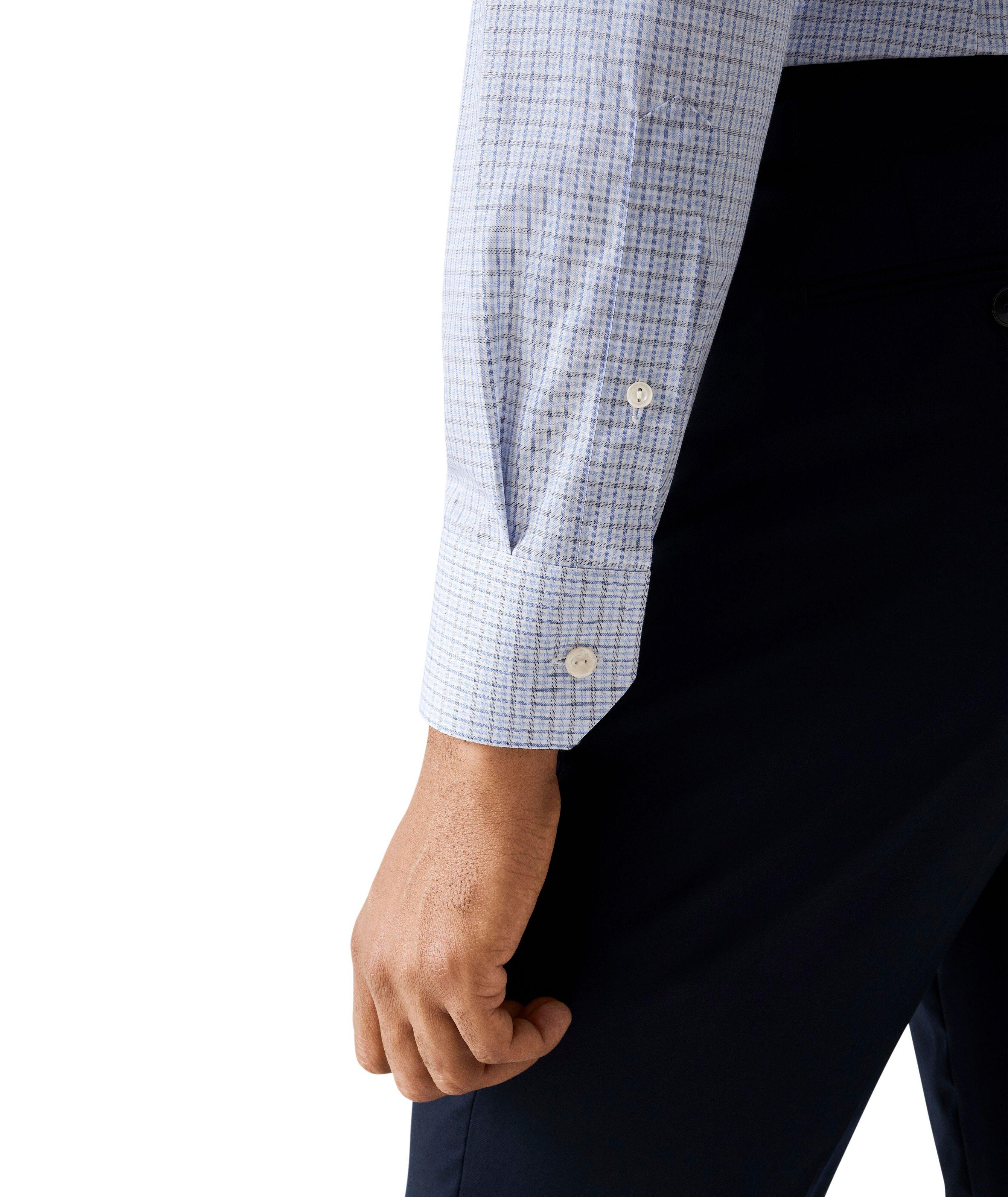 Contemporary-Fit Micro-Check Twill Dress Shirt image 5