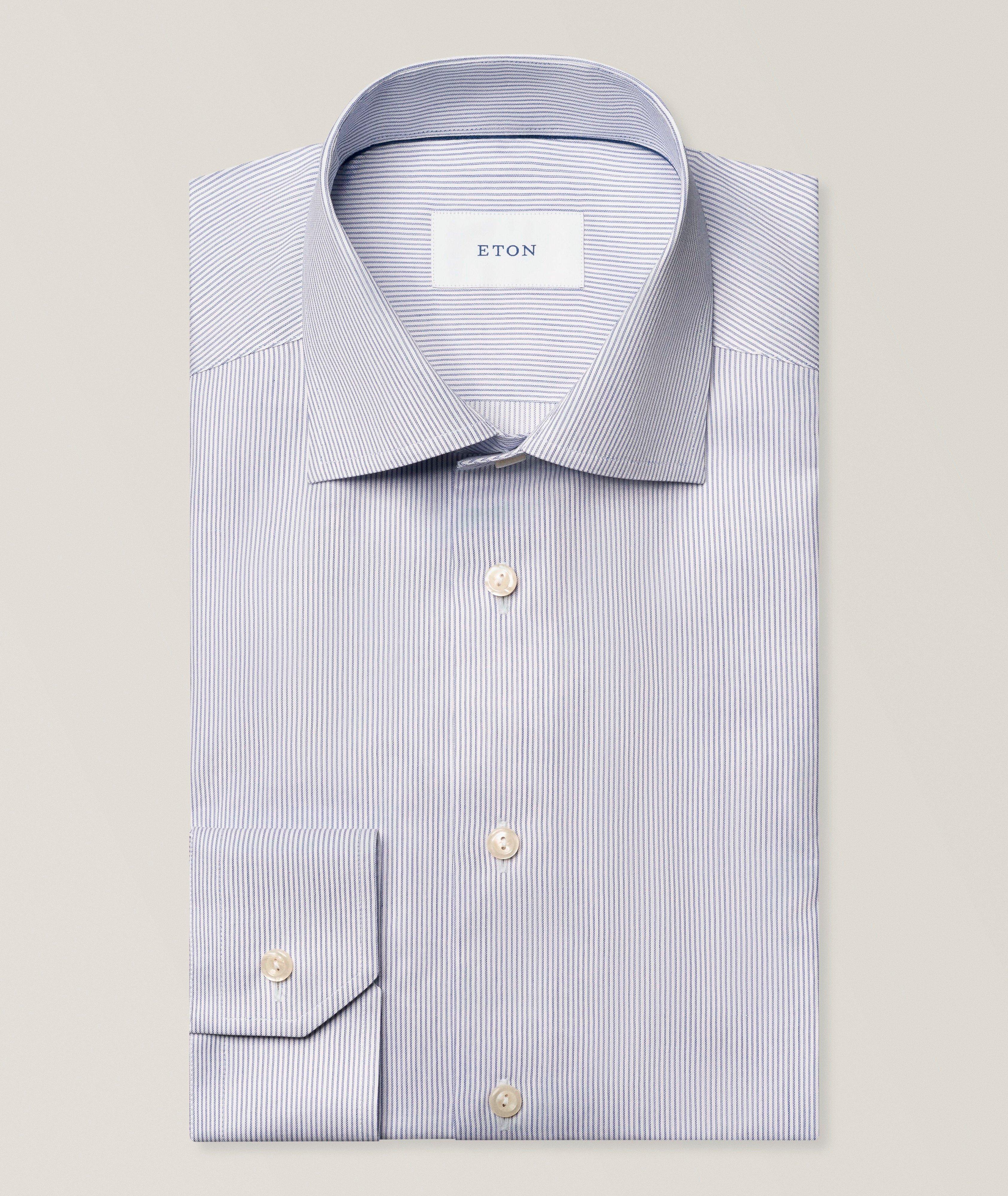 Chemise habillée à fines rayures de coupe amincie image 0