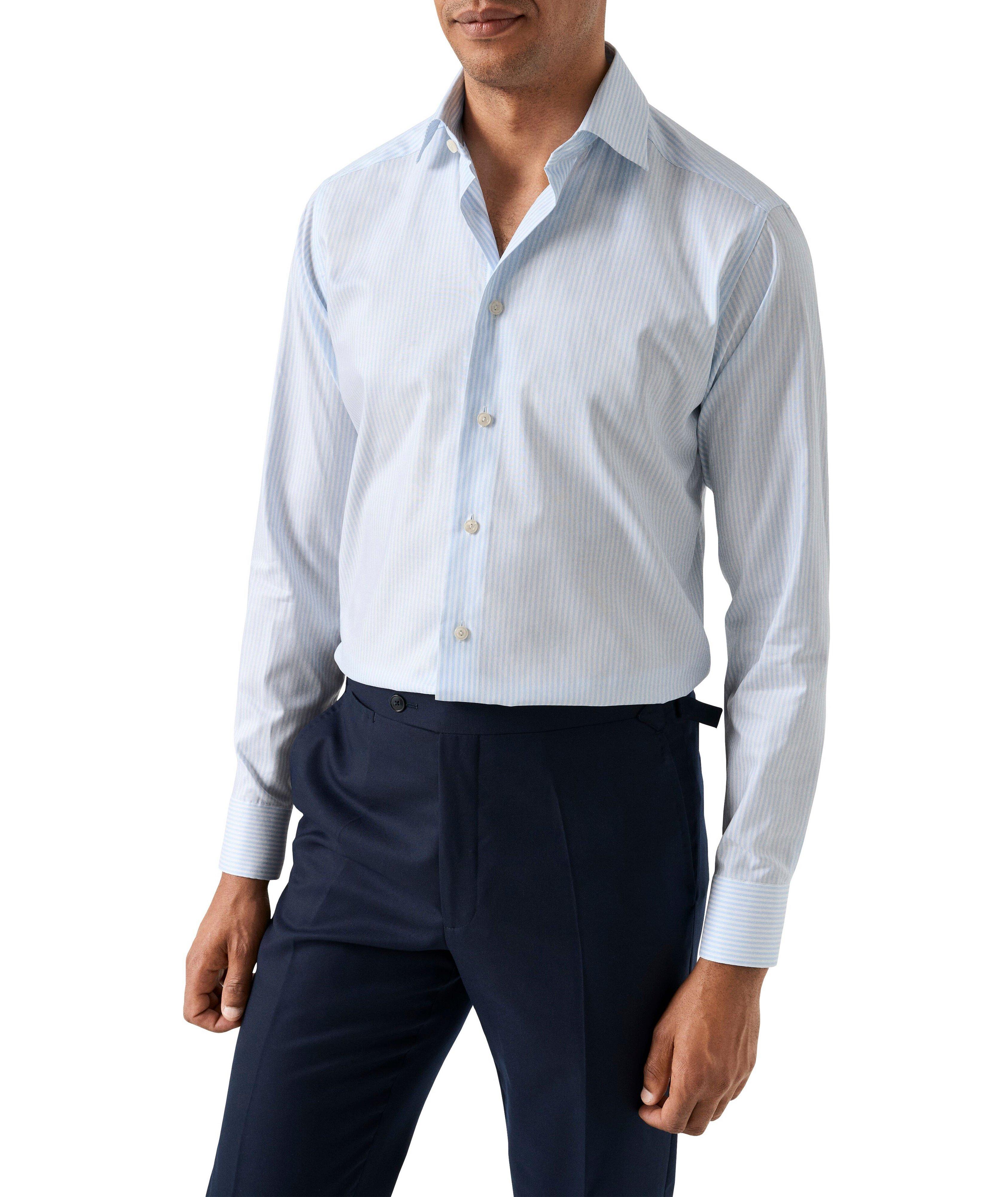 Chemise habillée en toile oxford à rayures de coupe contemporaine image 2
