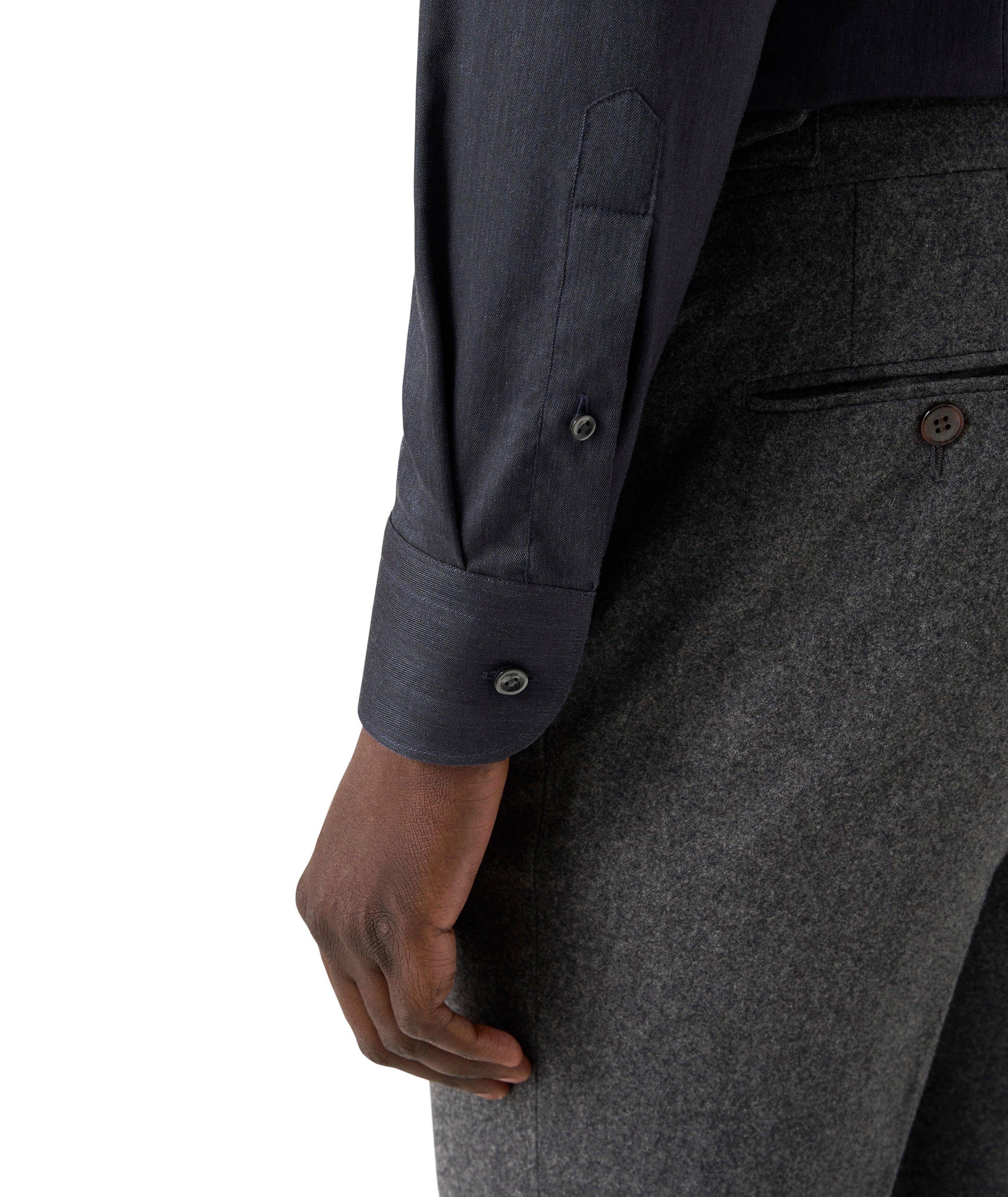 Slim-Fit Signature Flannel Dress Shirt image 5