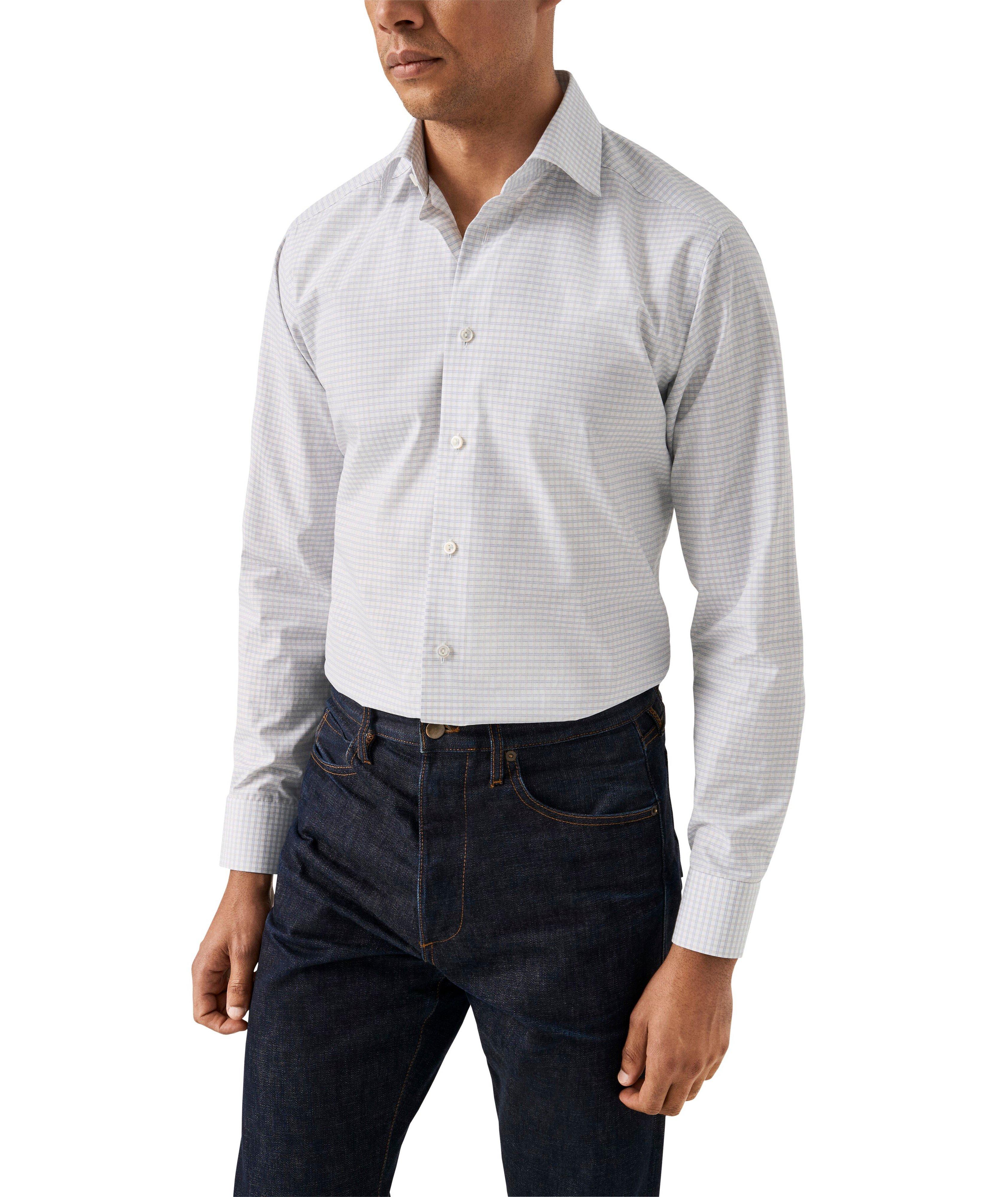 Chemise habillée à motif quadrillé de coupe amincie image 2