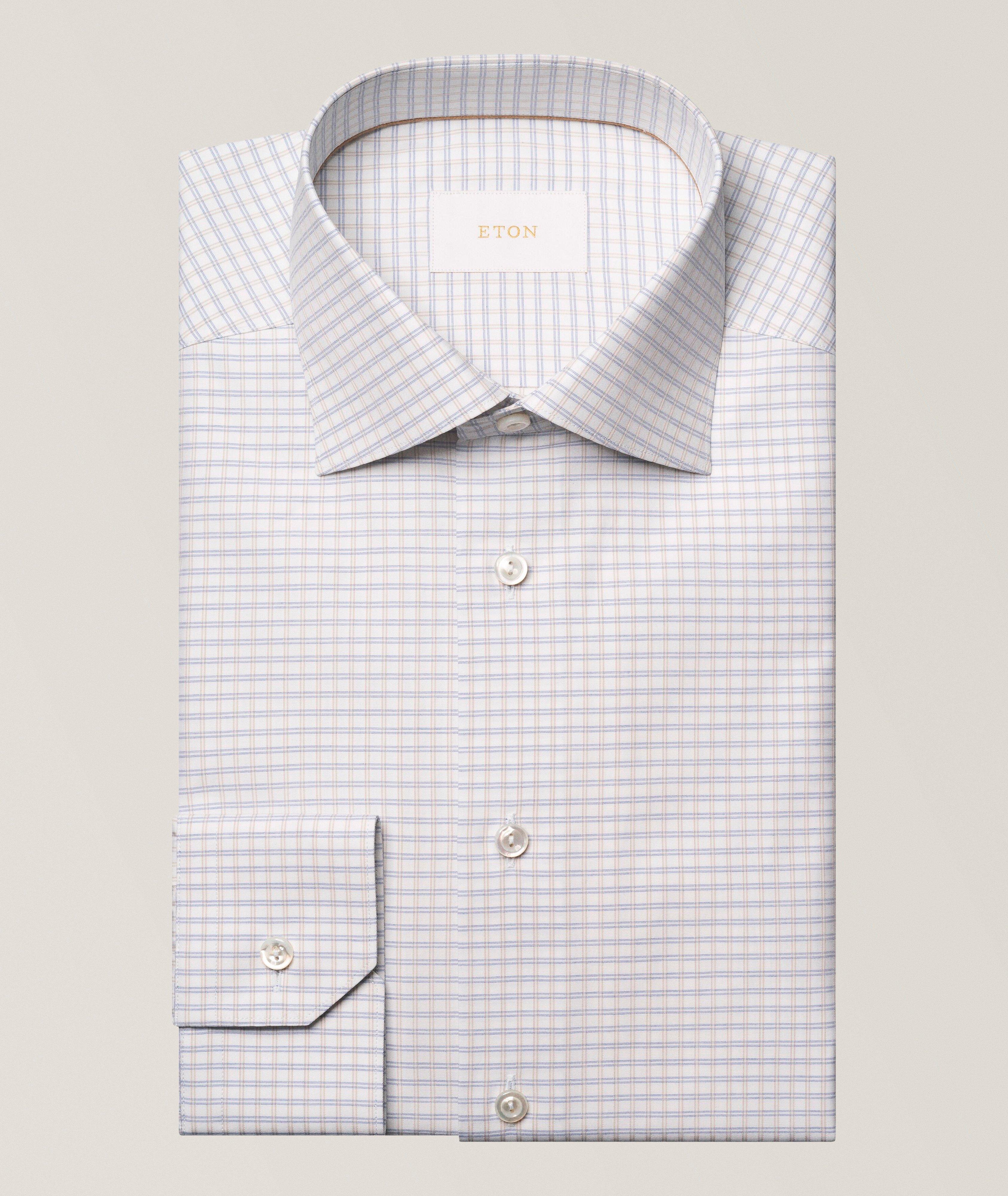Chemise habillée à motif quadrillé de coupe amincie image 0