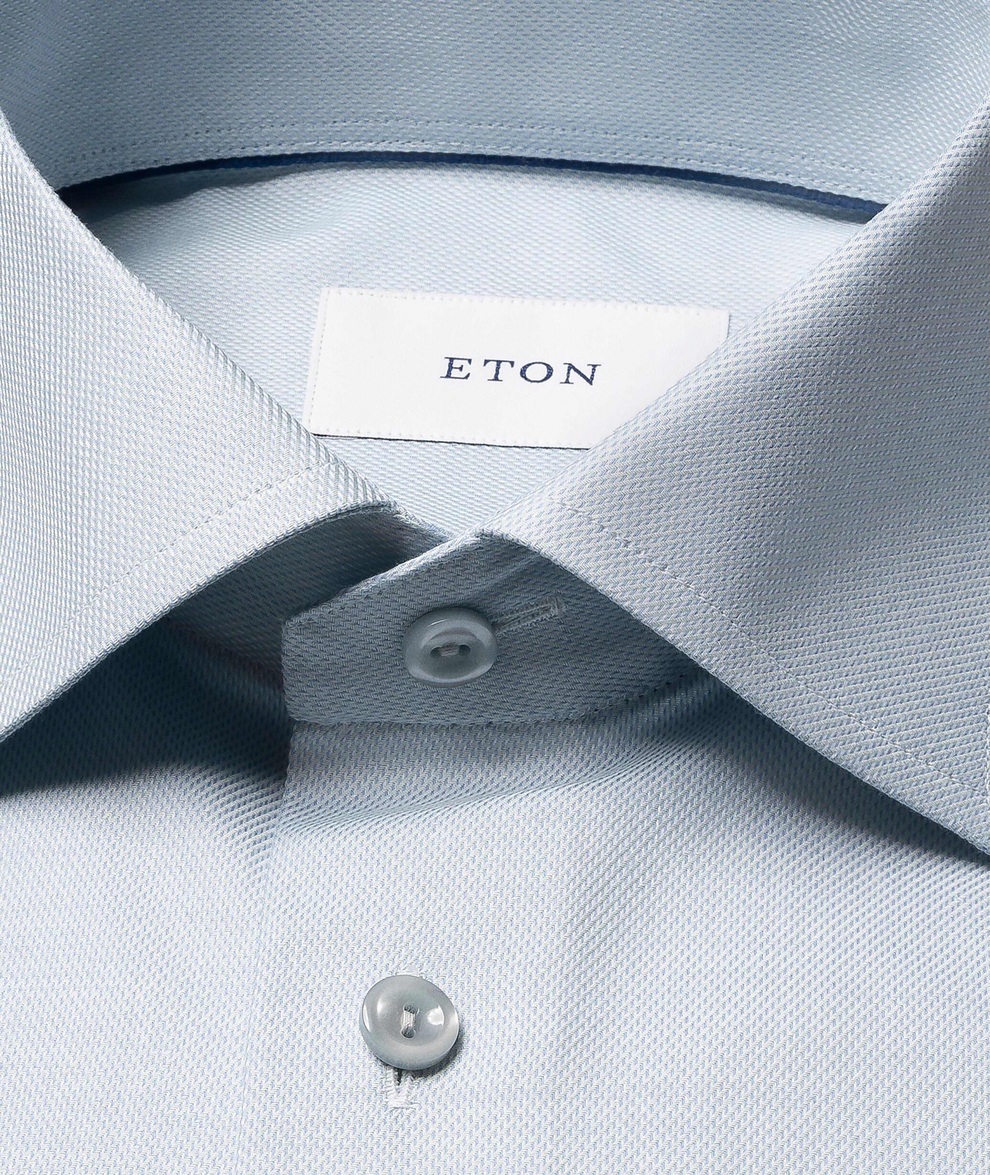 Contemporary-Fit Semi-Solid Twill Dress Shirt image 1