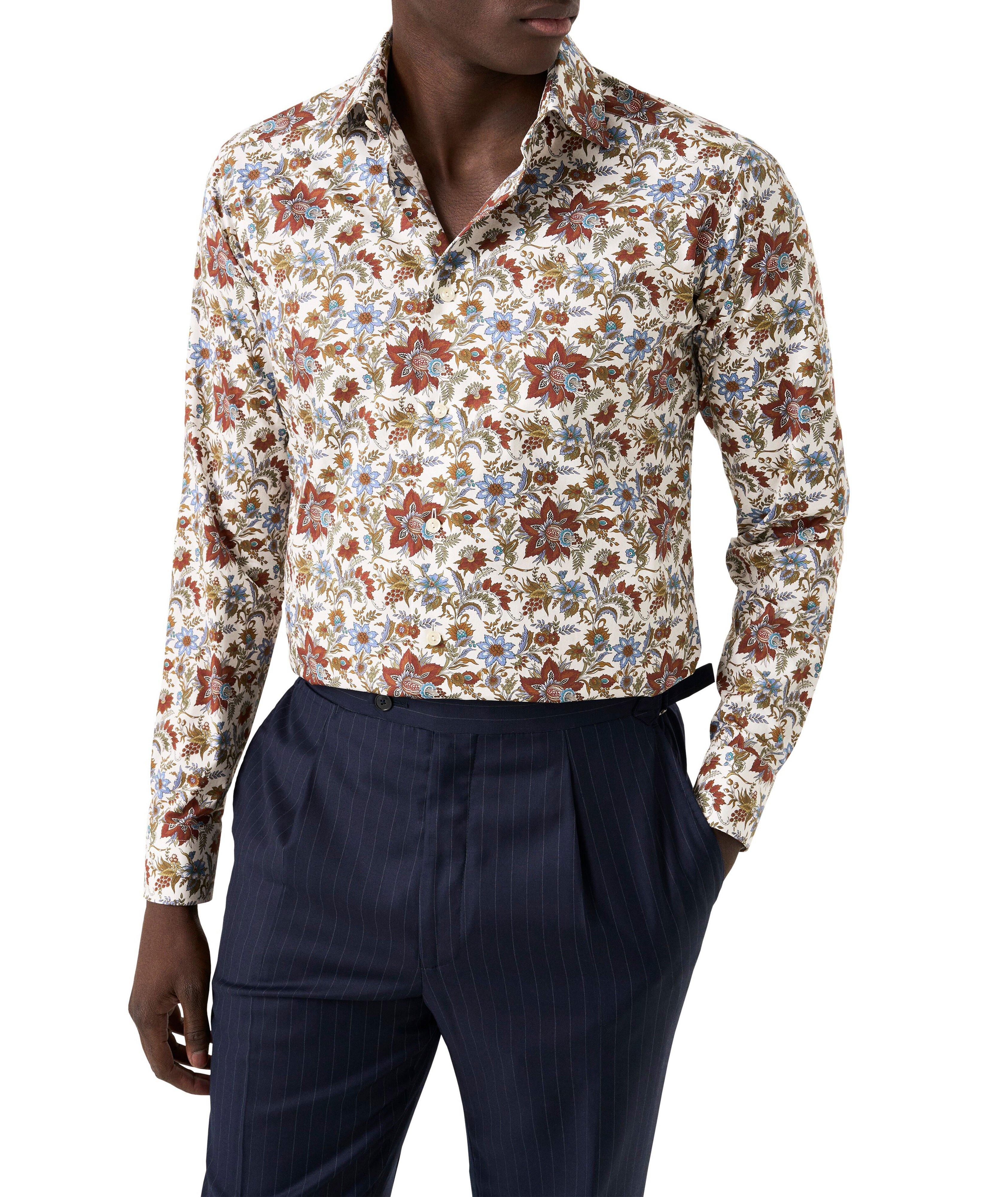 Contemporary-Fit Floral Twill Dress Shirt image 2