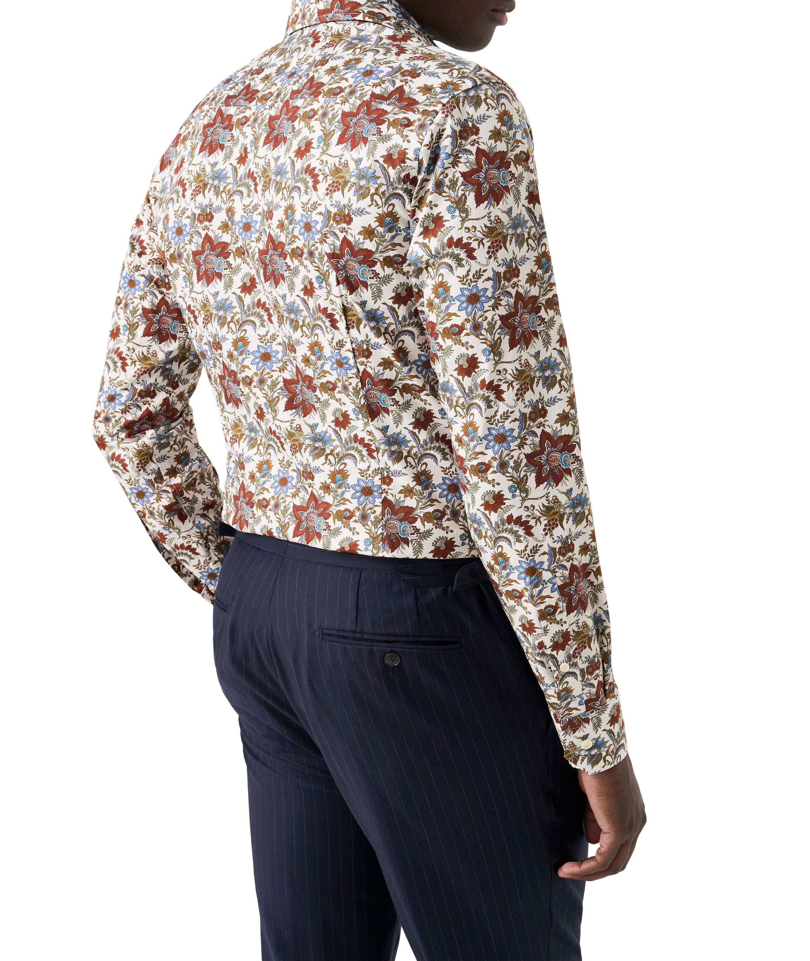 Contemporary-Fit Floral Twill Dress Shirt image 3
