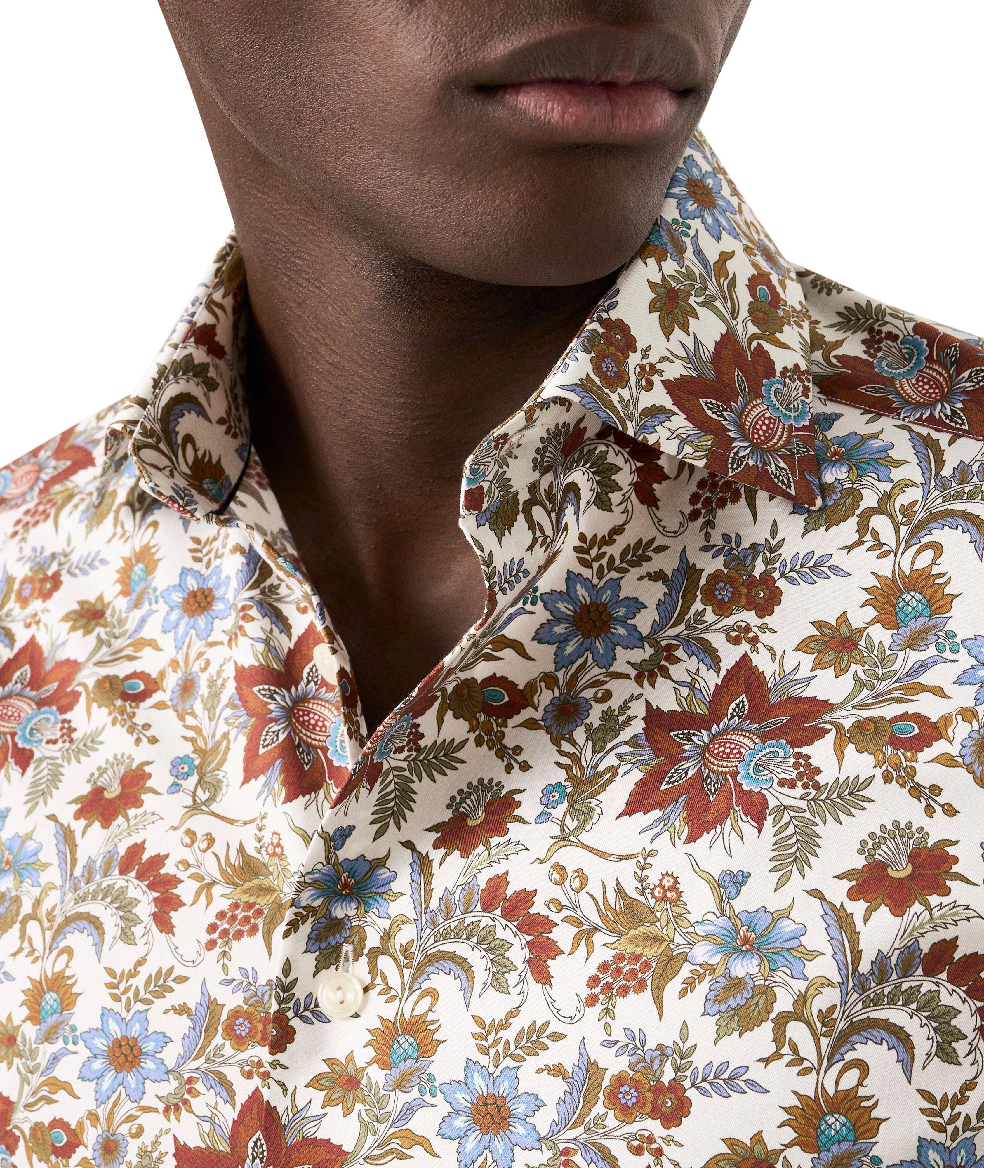 Contemporary-Fit Floral Twill Dress Shirt image 4