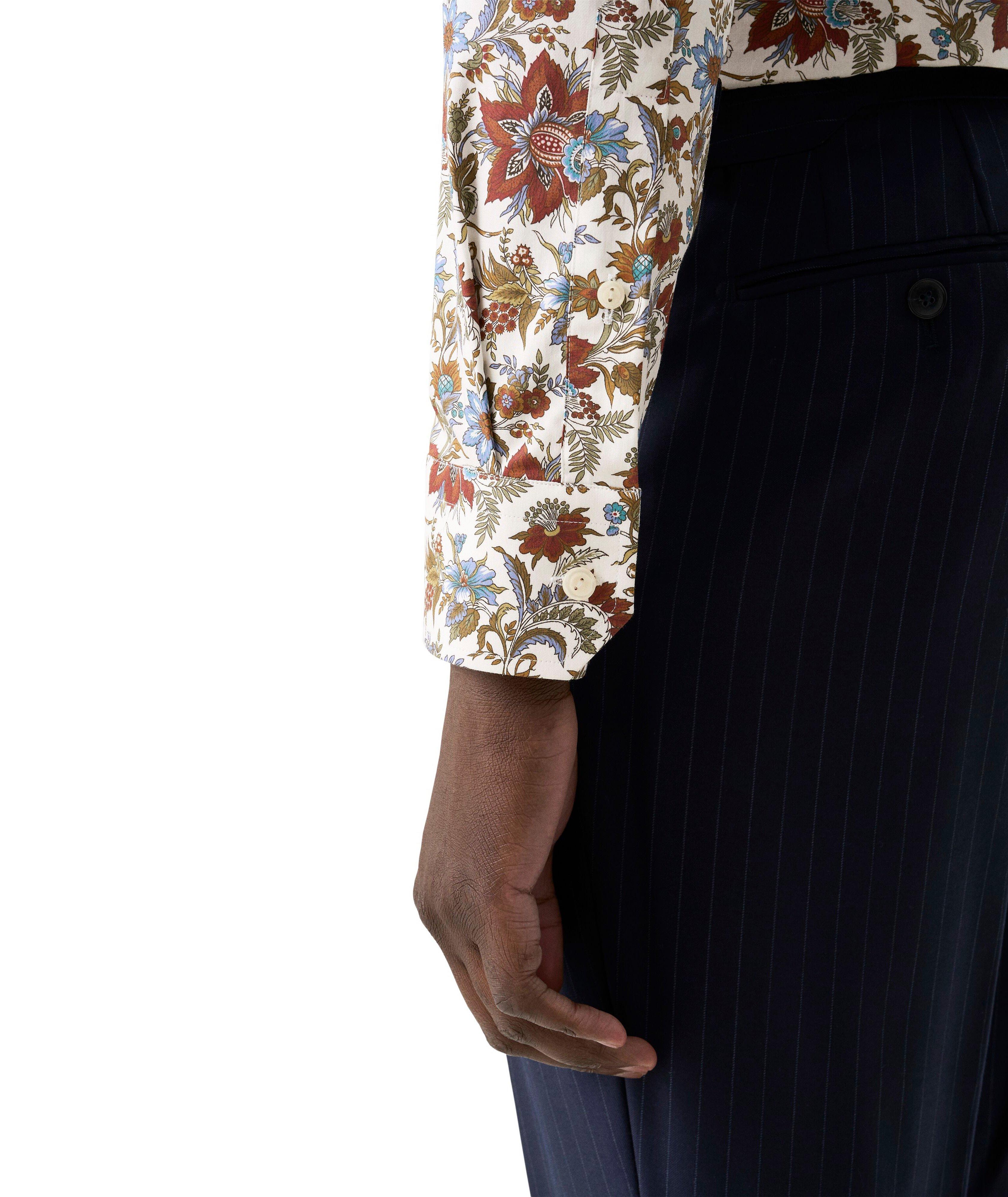 Contemporary-Fit Floral Twill Dress Shirt image 5