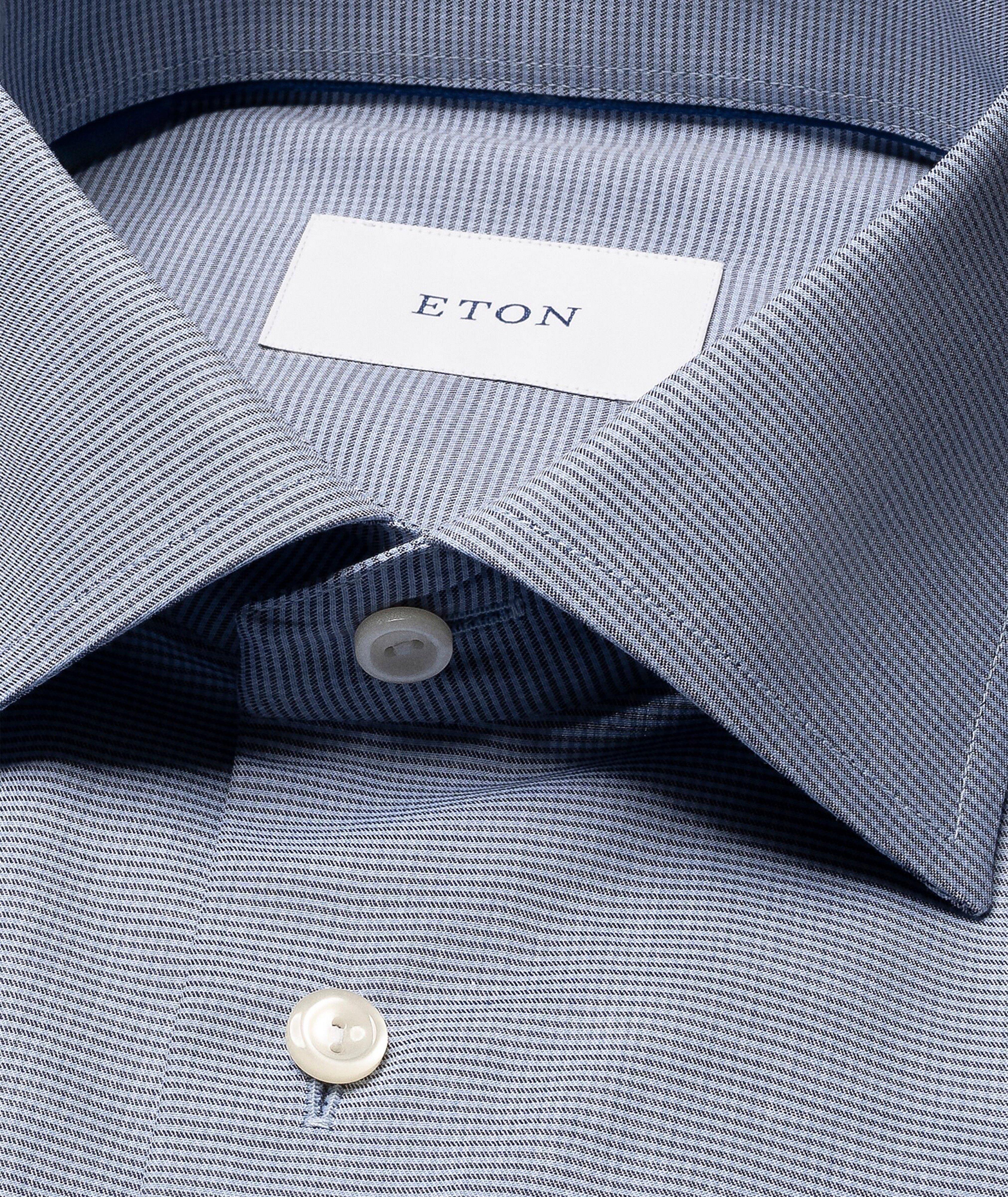 Slim-Fit Micro-Check Twill Dress Shirt image 1