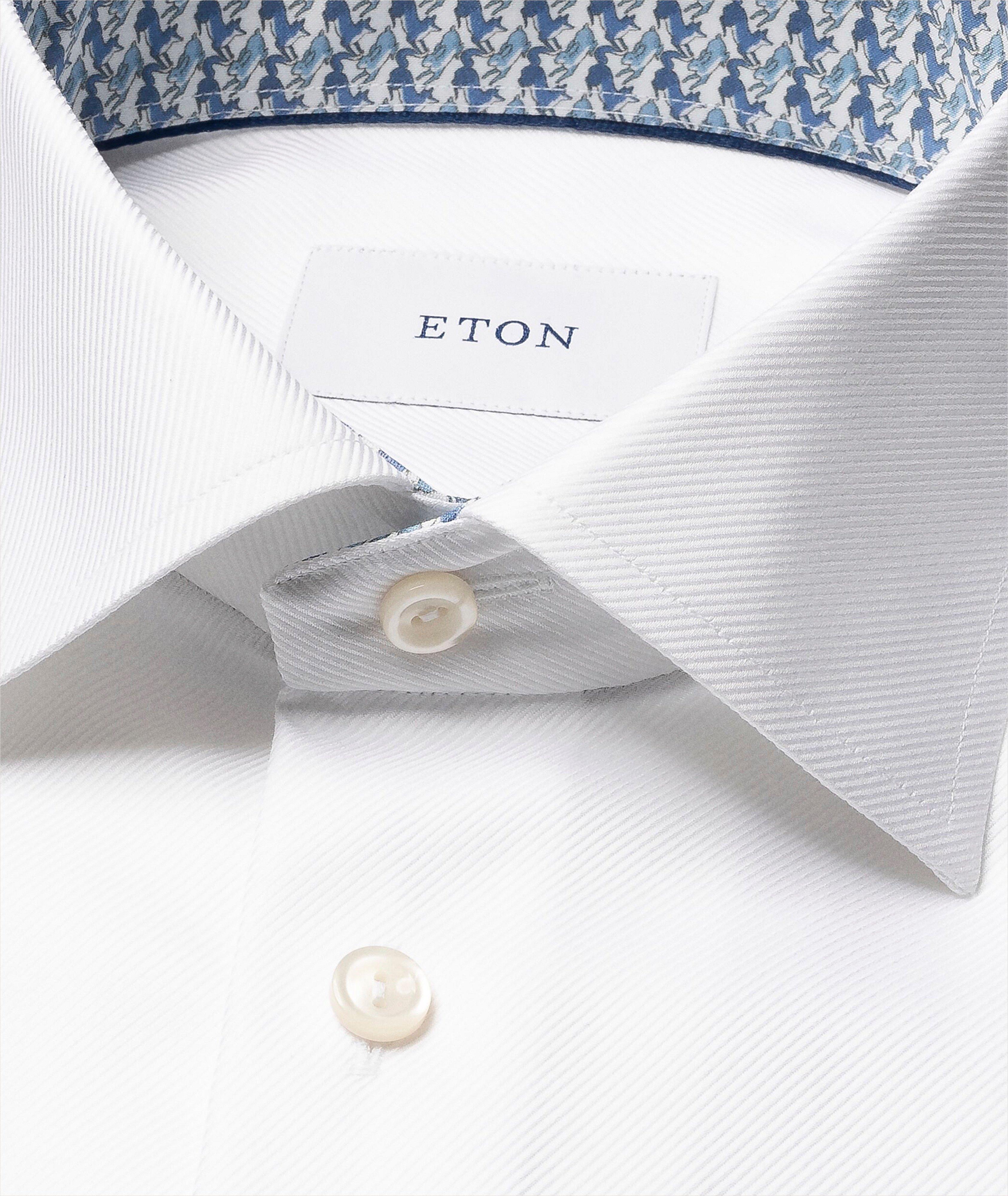 Contemporary-Fit Geo-Effect Twill Dress Shirt image 1
