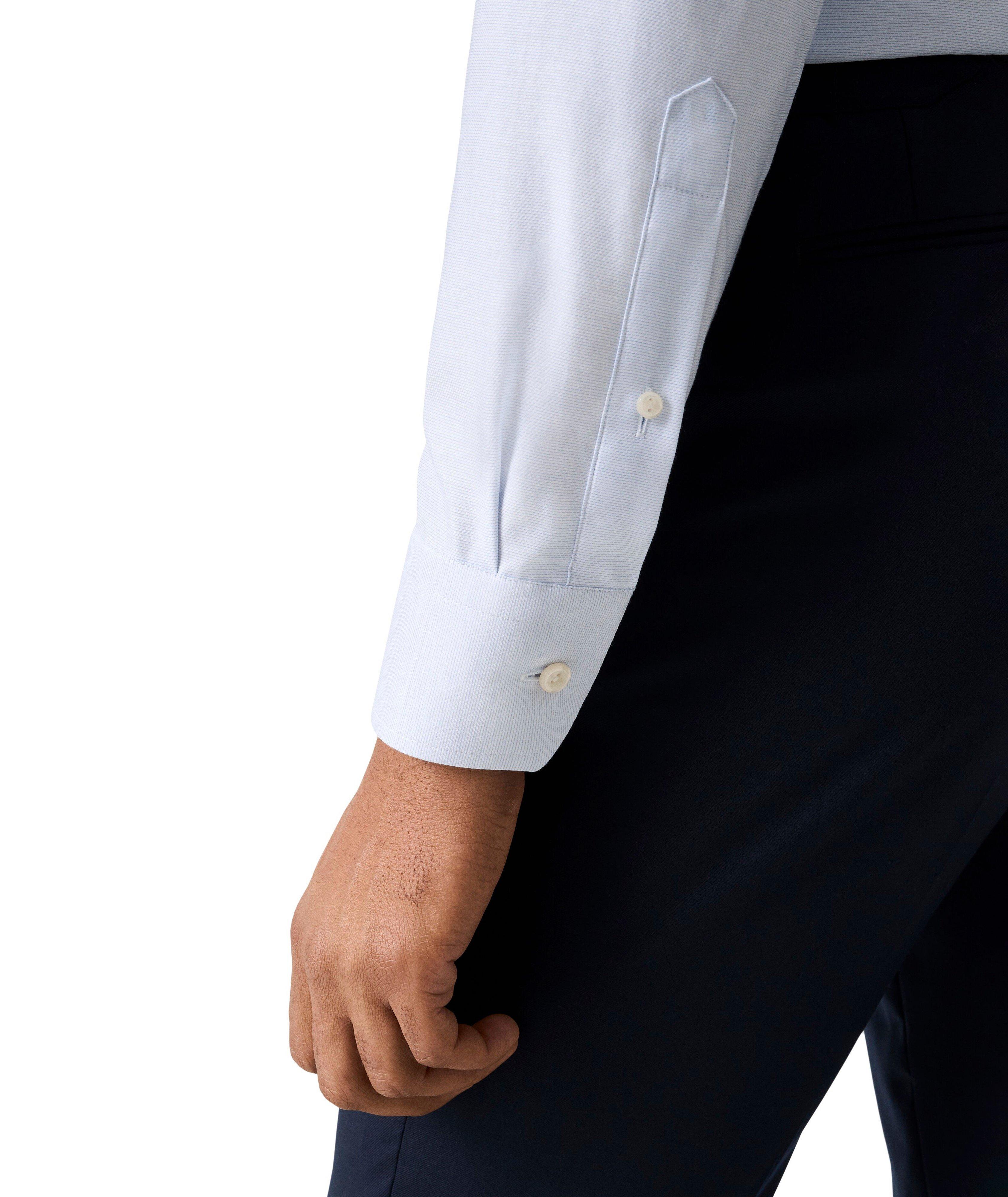 Slim-Fit Semi-Solid Twill Dress Shirt image 5