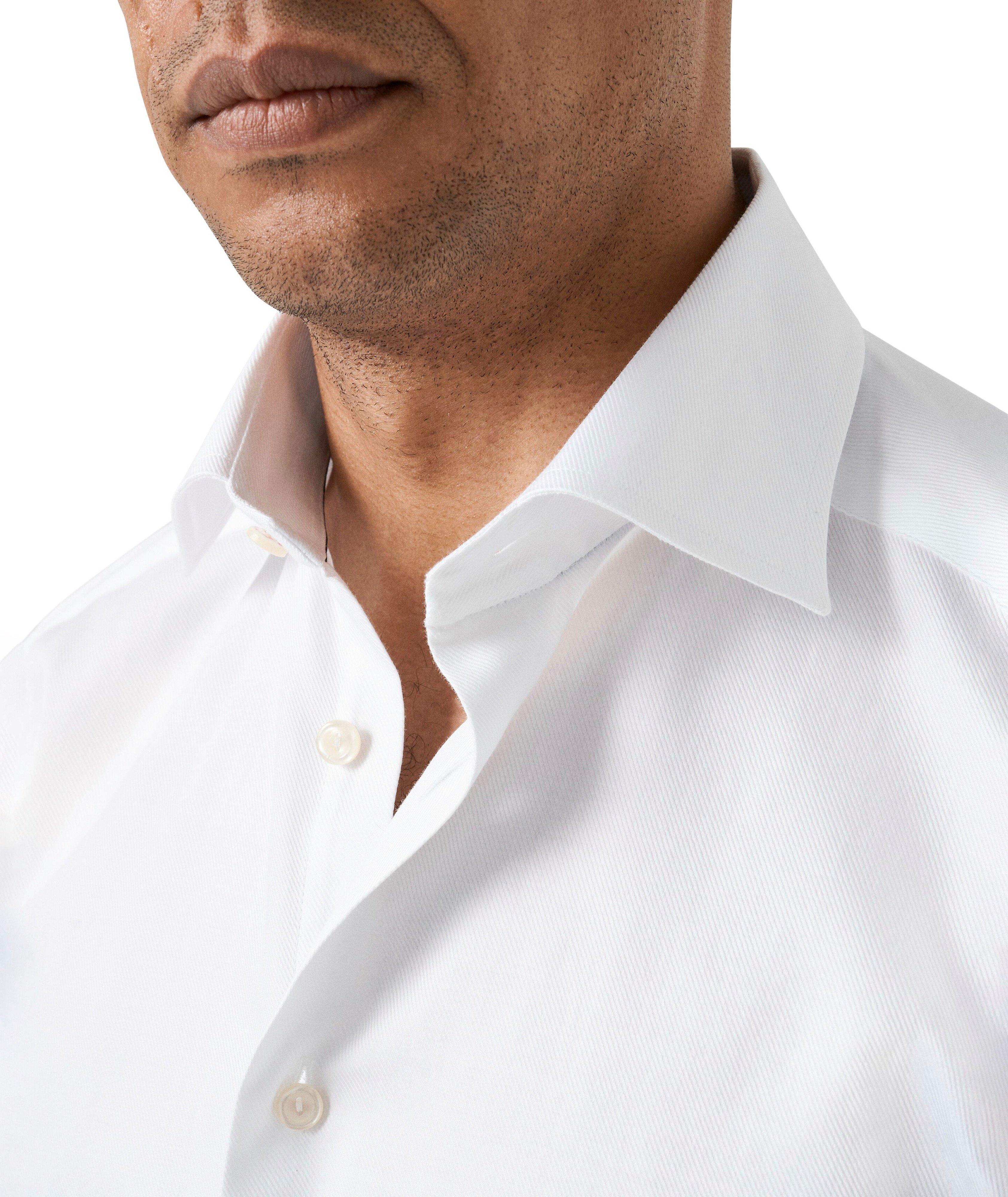 Slim-Fit Semi-Solid Twill Dress Shirt image 4