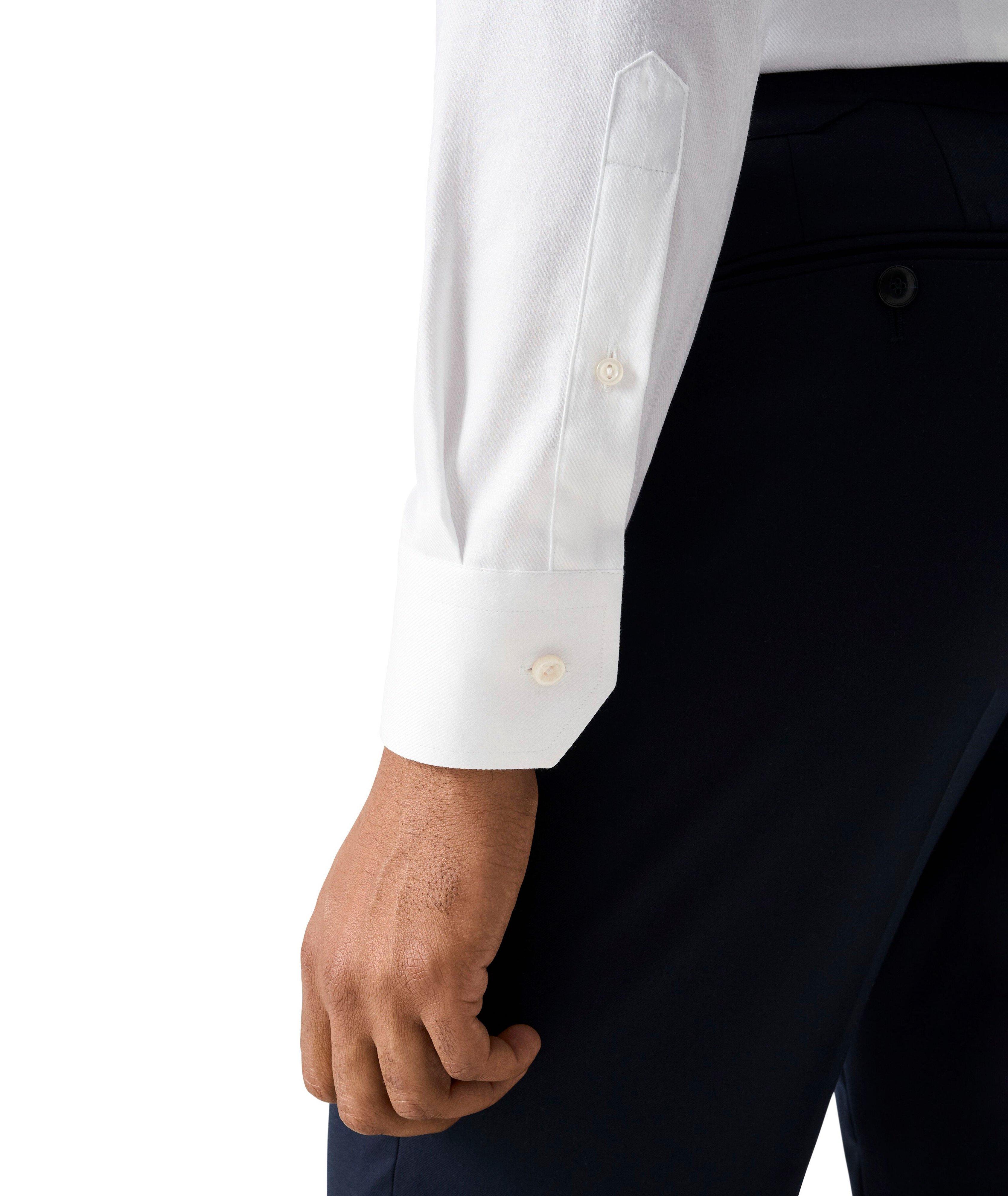 Slim-Fit Semi-Solid Twill Dress Shirt image 5