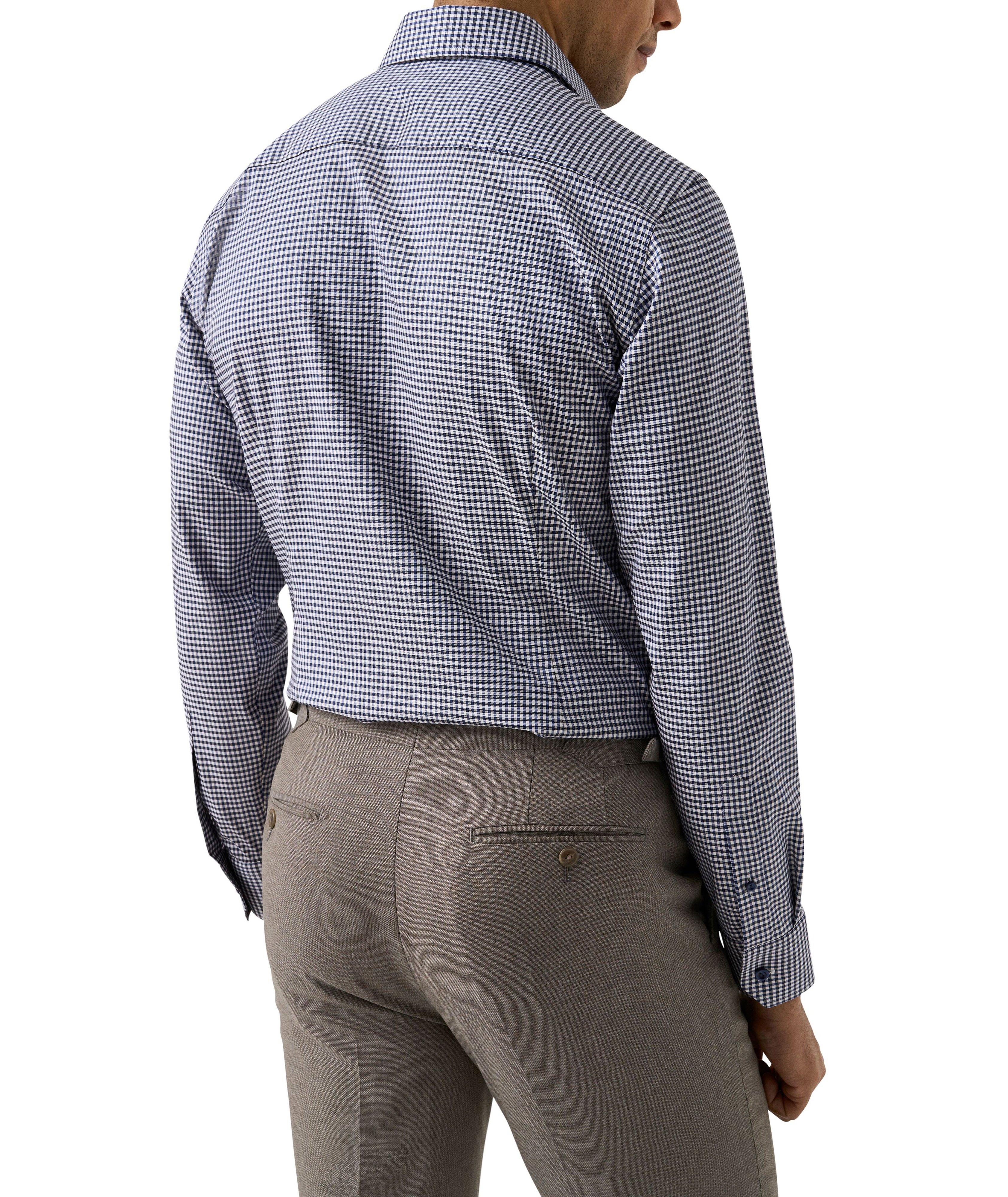 Slim-Fit Check Cotton-Blend Shirt image 3