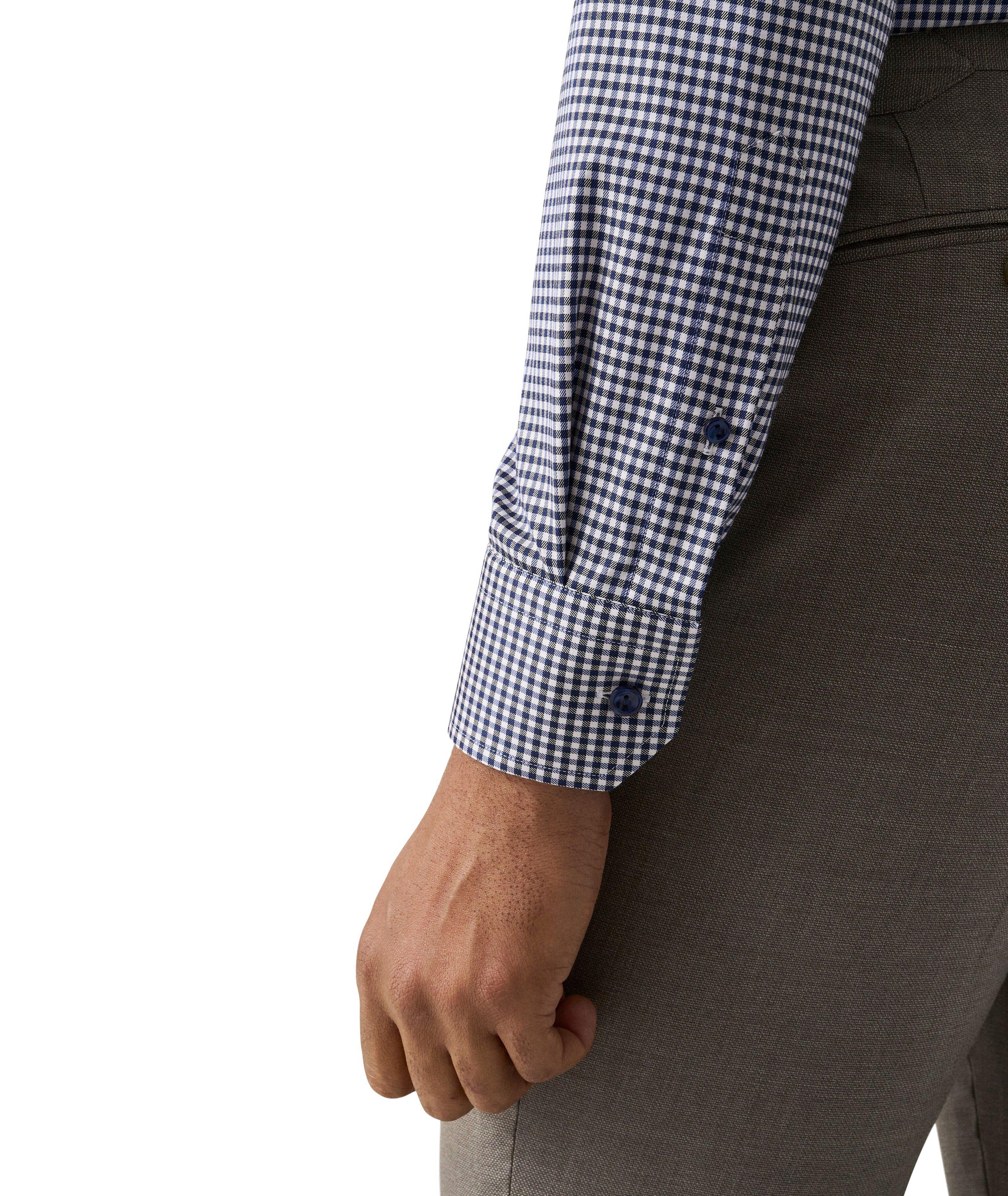 Slim-Fit Check Cotton-Blend Shirt image 5